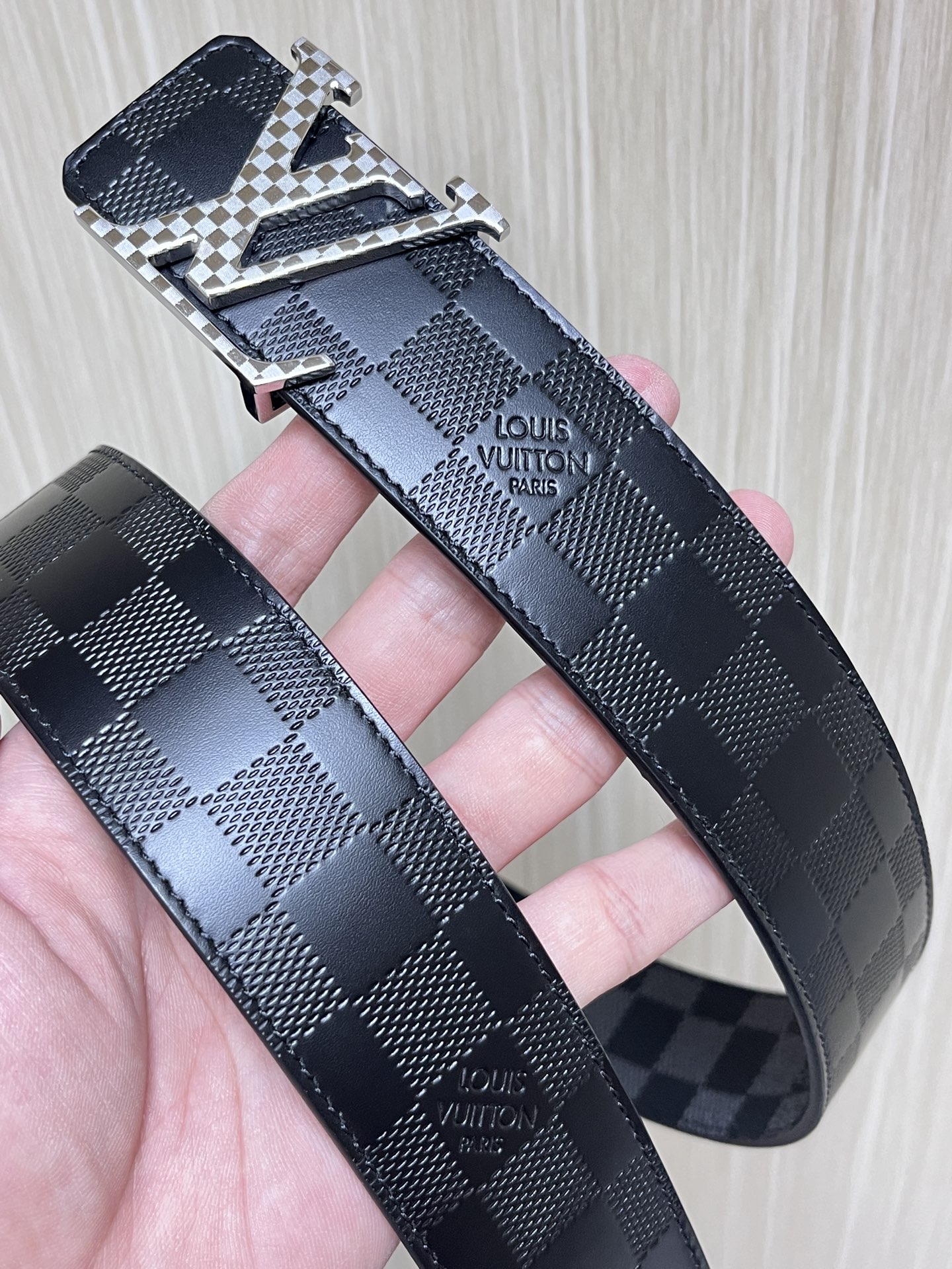 Louis Vuitton Male Basic Belt Cow Leather L
