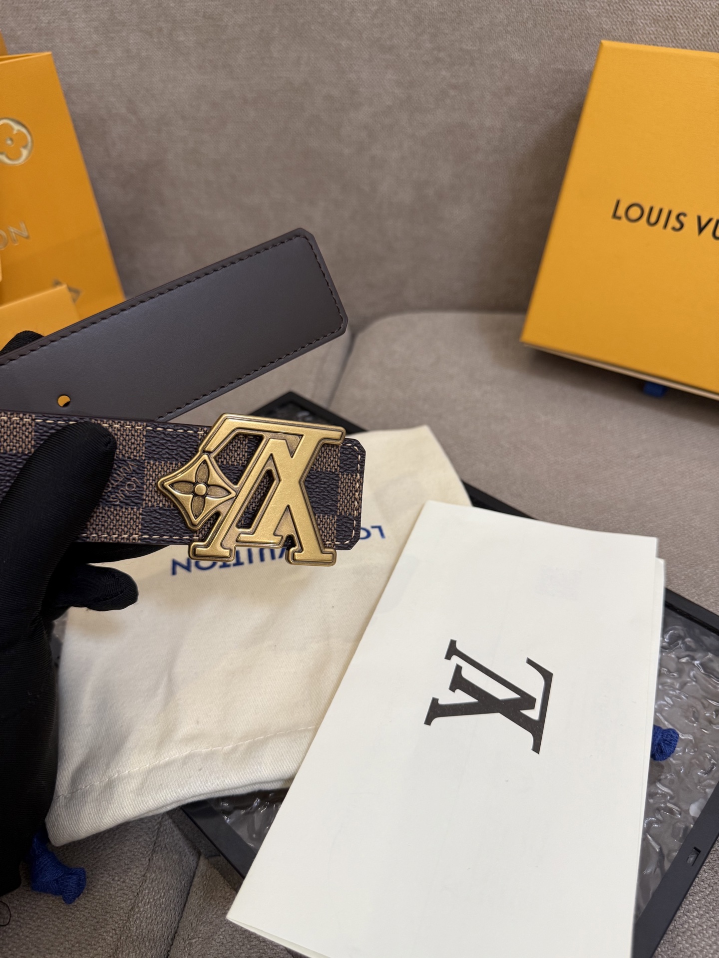 Louis Vuitton Male Basic Belt Canvas S-m-l