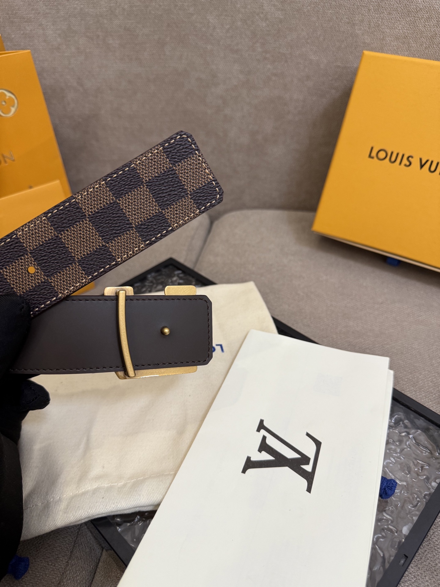 Louis Vuitton Male Basic Belt Canvas S-m-l