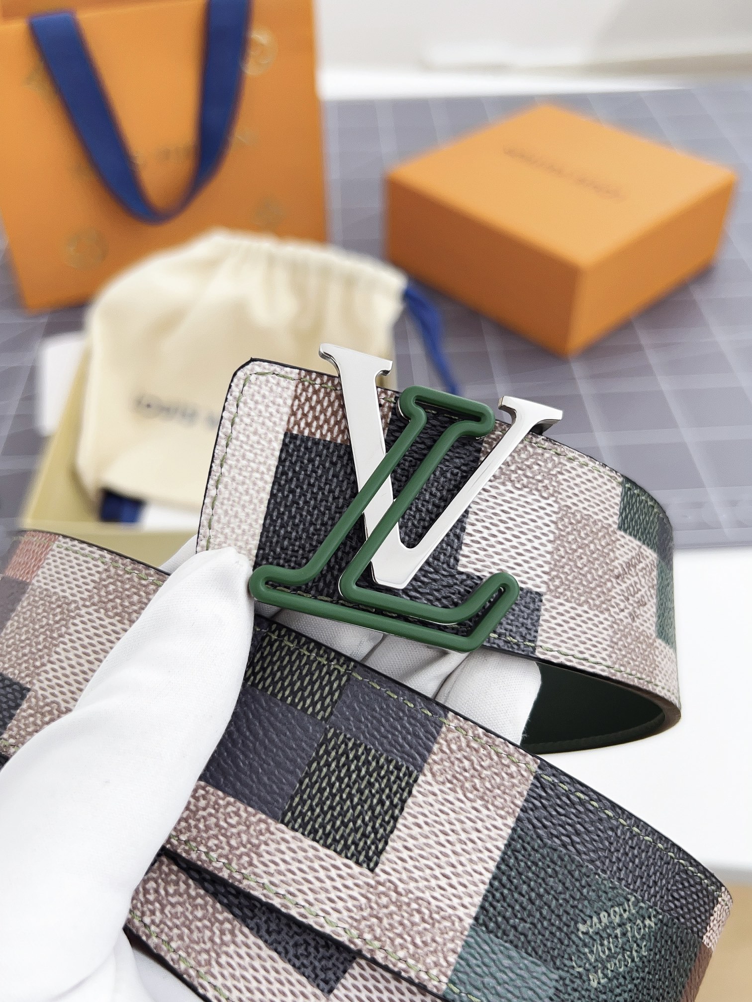 Louis Vuitton Male Basic Belt Cow Leather L