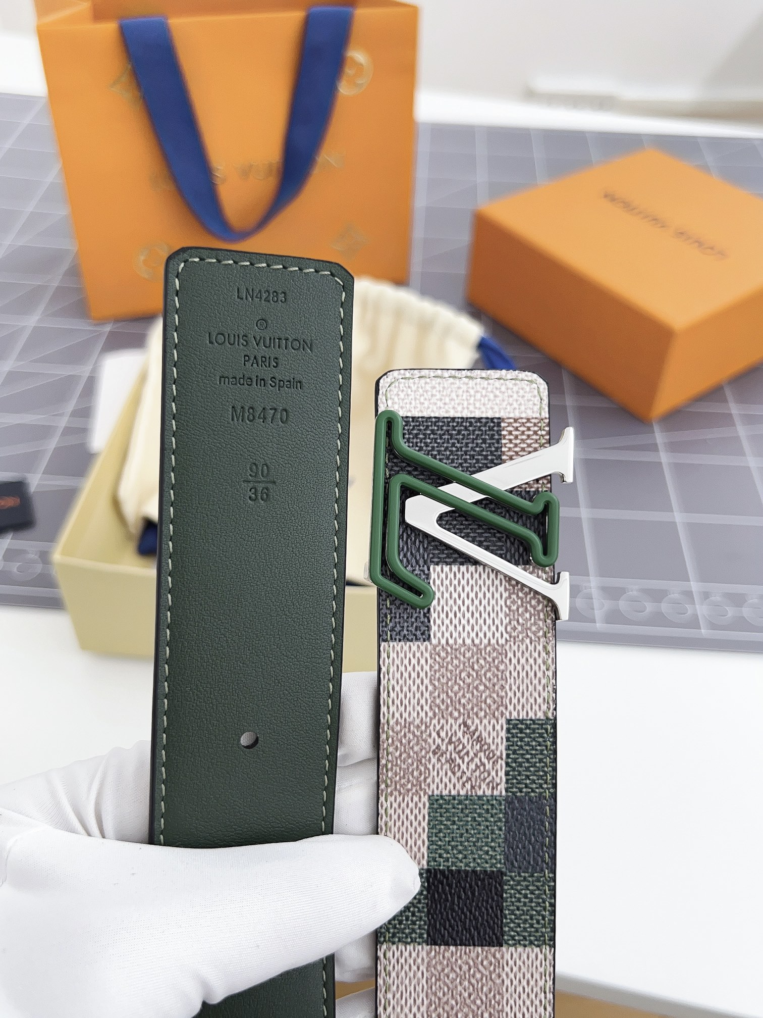 Louis Vuitton Male Basic Belt Cow Leather L