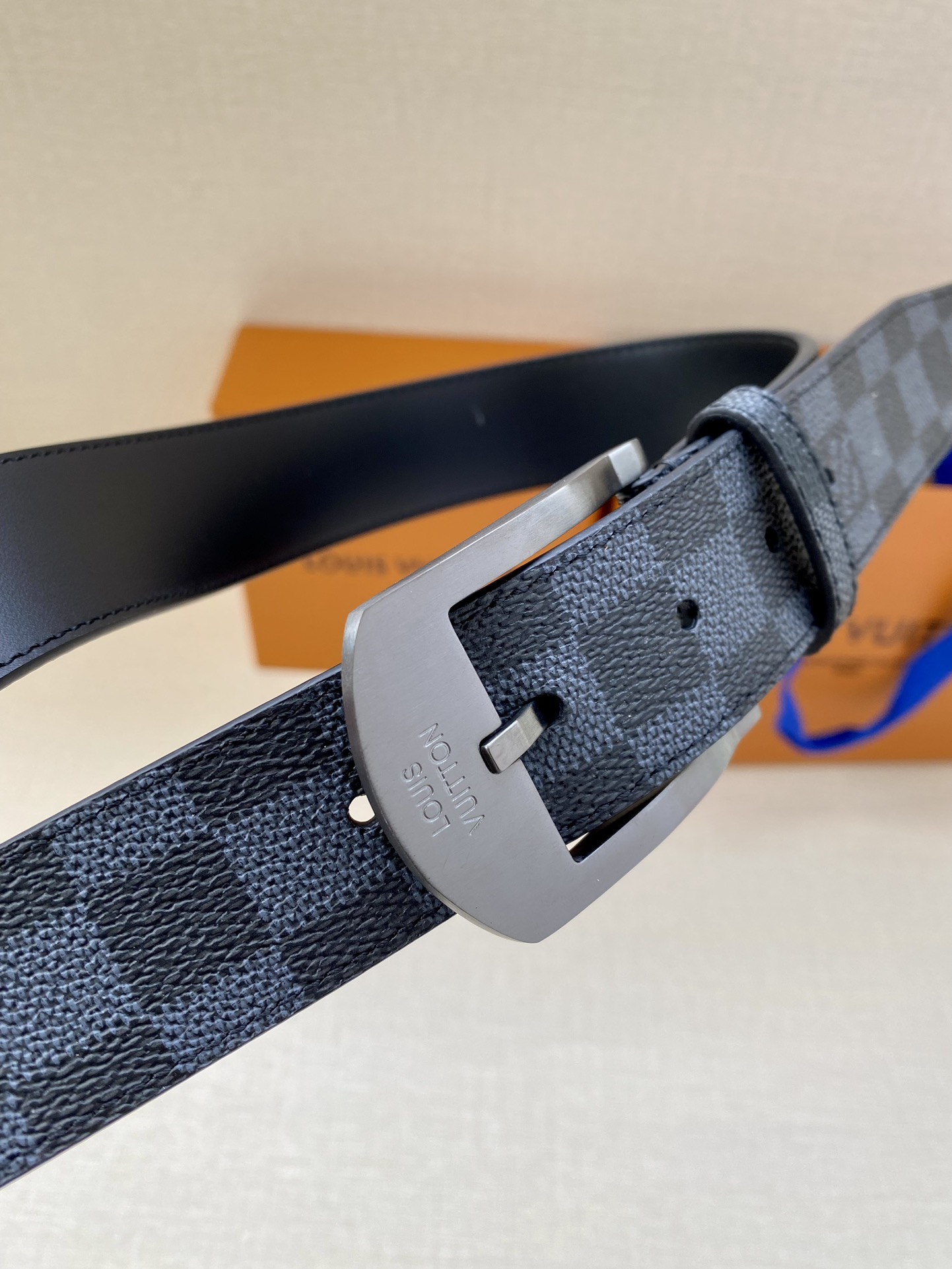 Louis Vuitton Male Canvas Belt Canvas M-l