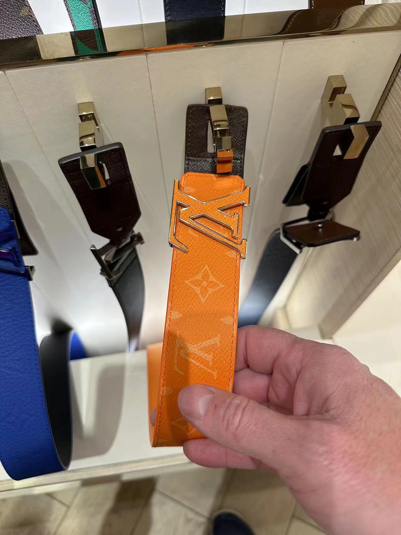 Louis Vuitton Male Basic Belt Cow Leather L