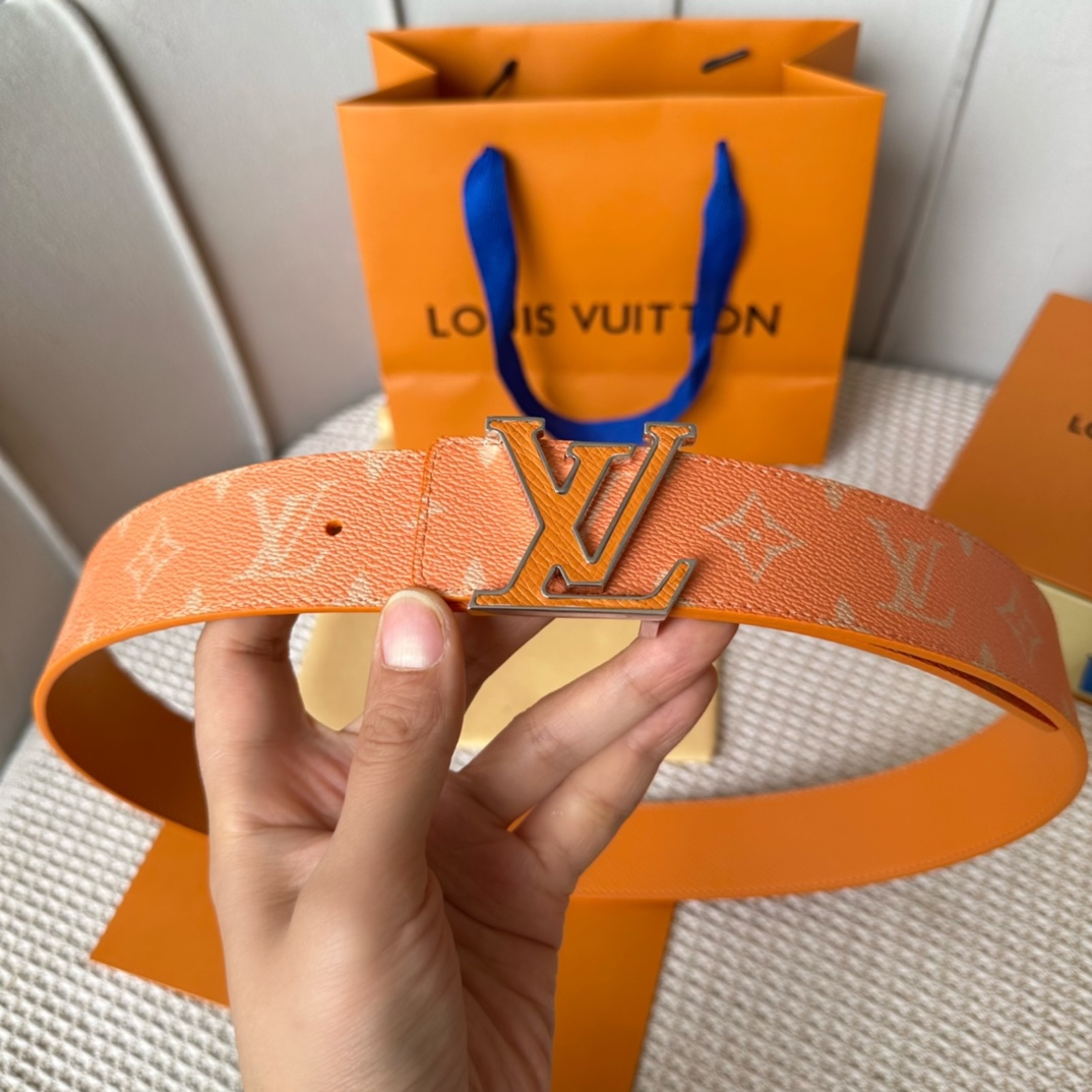 Louis Vuitton Male Basic Belt Cow Leather L