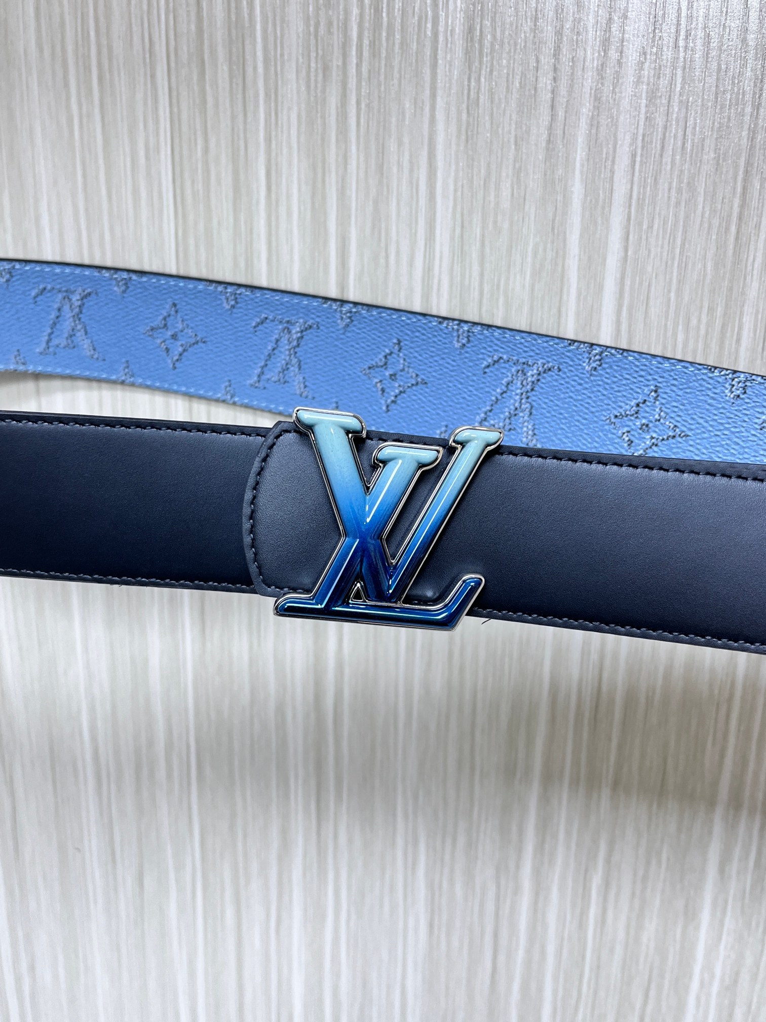 Louis Vuitton Male Basic Belt Cow Leather Coffee L