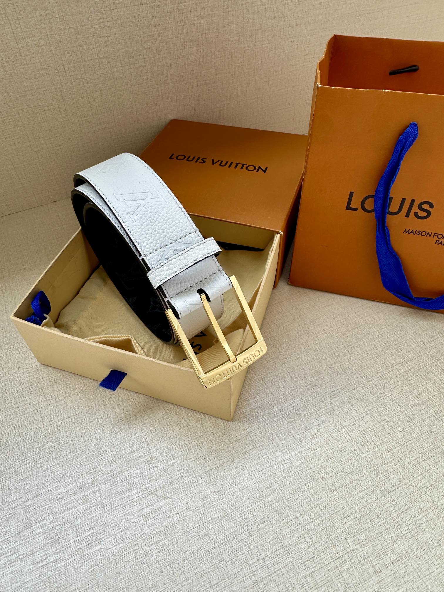 Louis Vuitton Male Pin Buckle Belt Canvas S-m-l