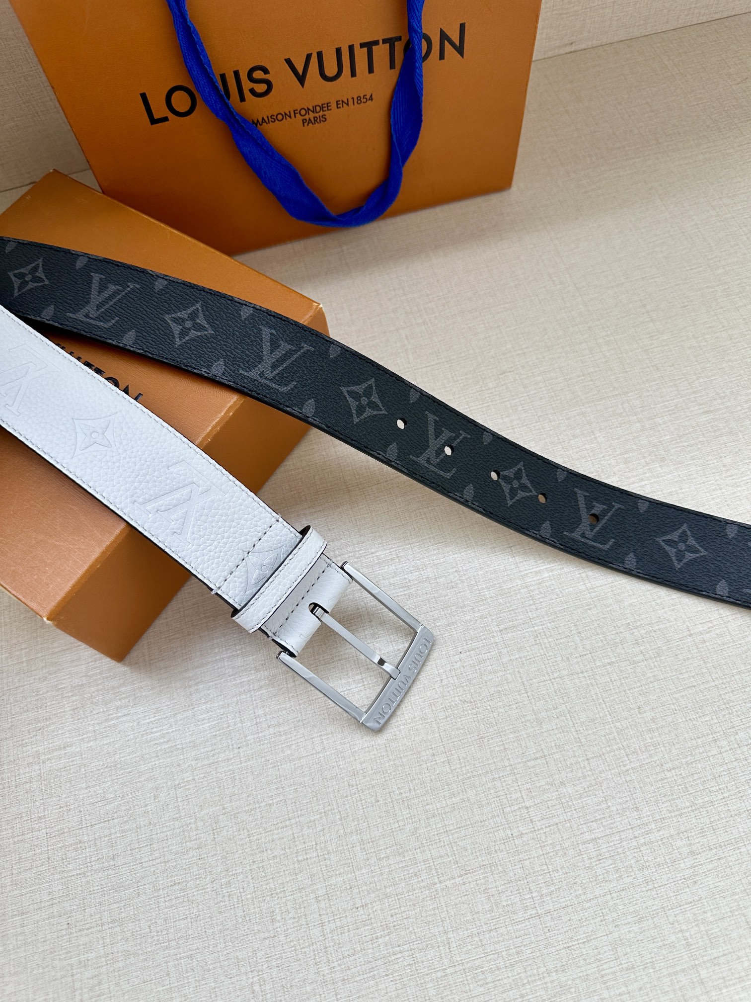 Louis Vuitton Male Pin Buckle Belt Canvas S-m-l
