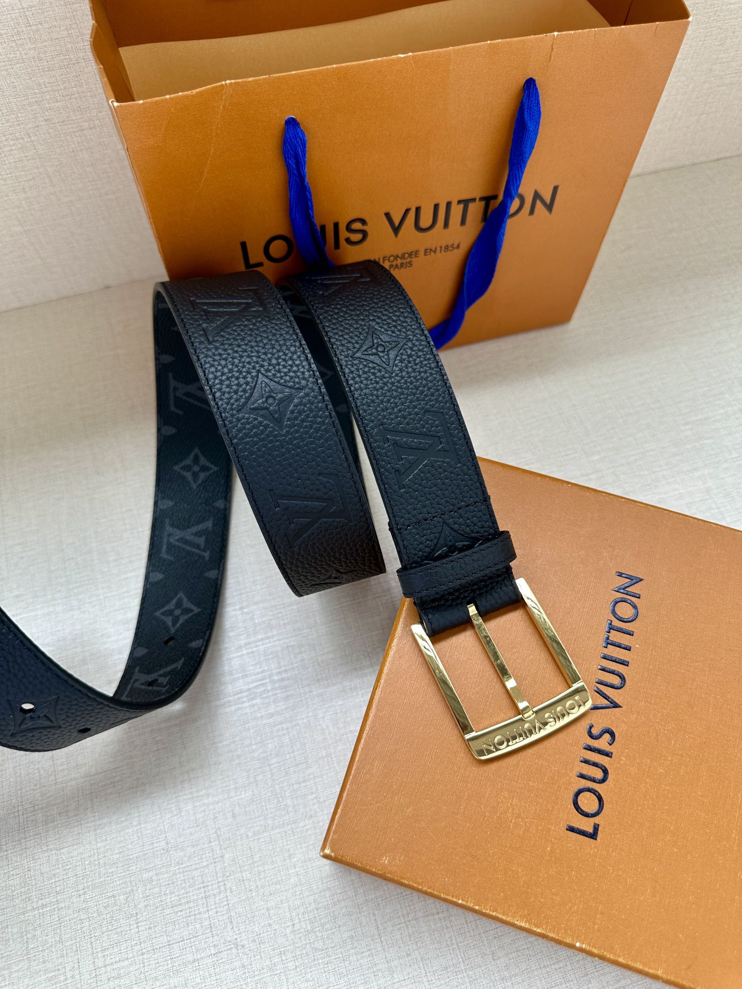 Louis Vuitton Male Pin Buckle Belt Canvas S-m-l