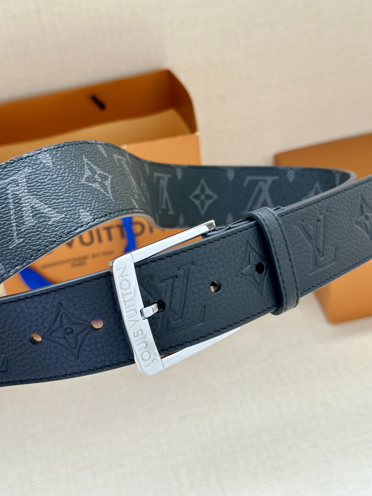Louis Vuitton Male Pin Buckle Belt Canvas S-m-l