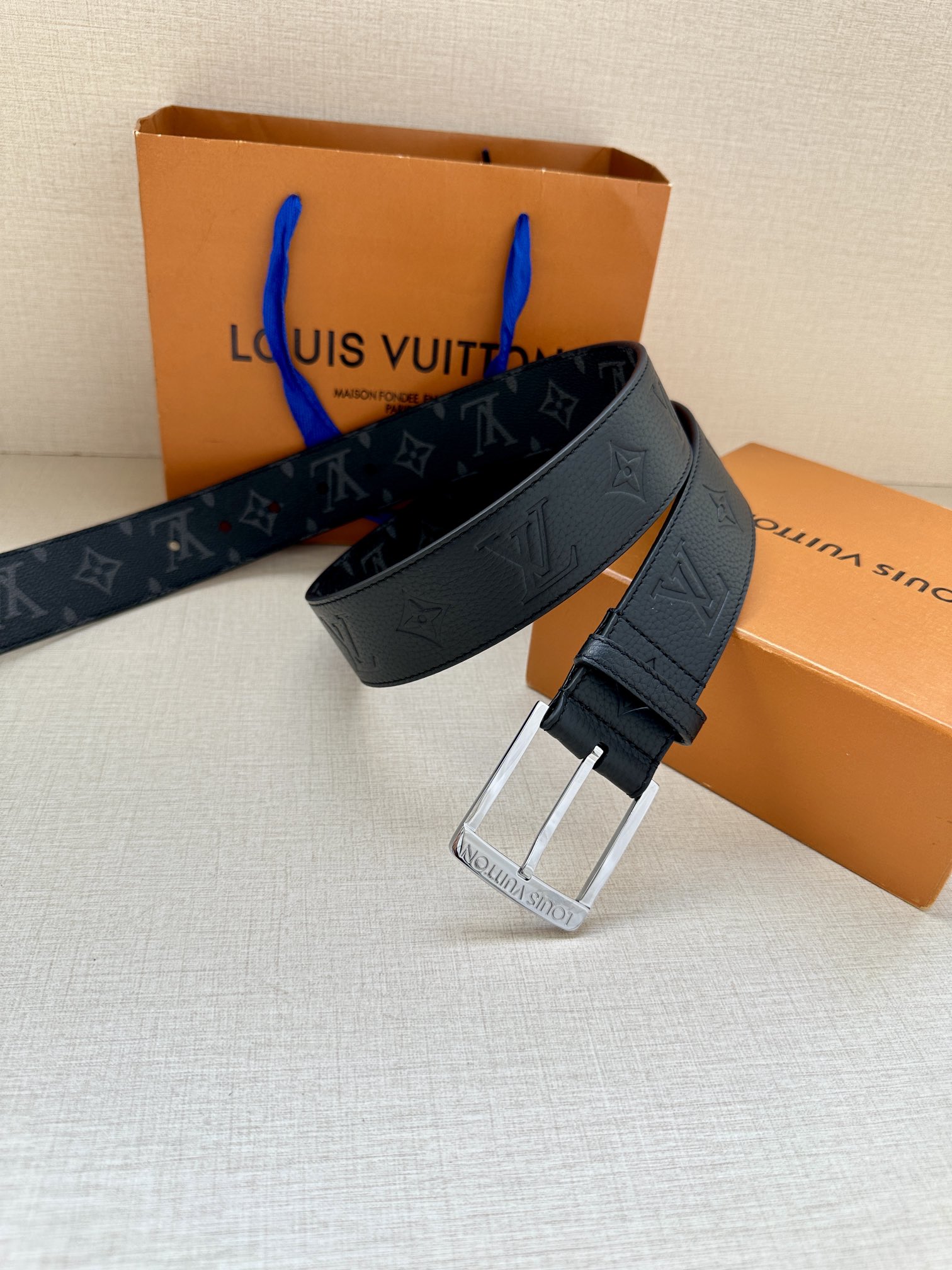Louis Vuitton Male Pin Buckle Belt Canvas S-m-l