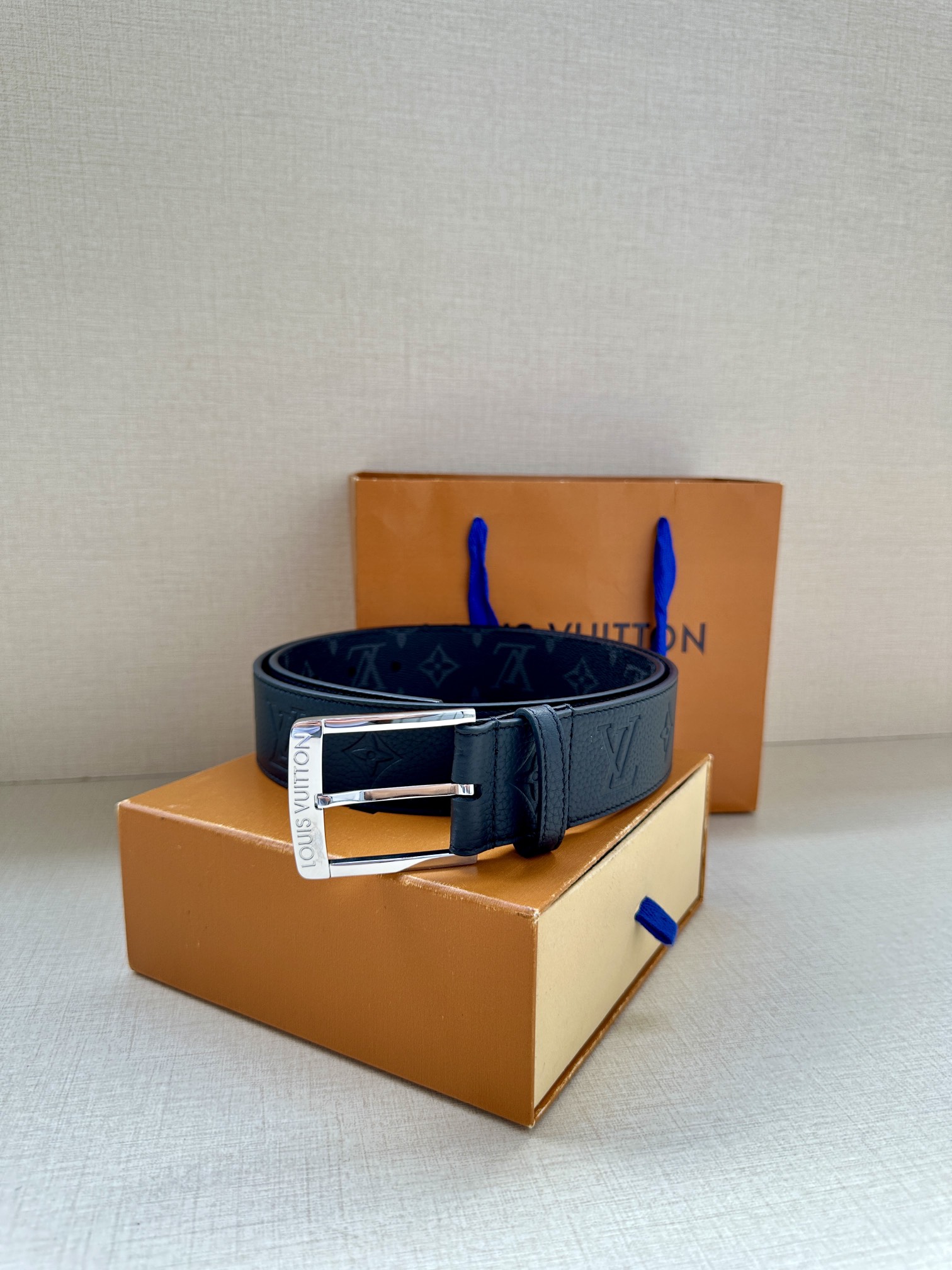 Louis Vuitton Male Pin Buckle Belt Canvas S-m-l