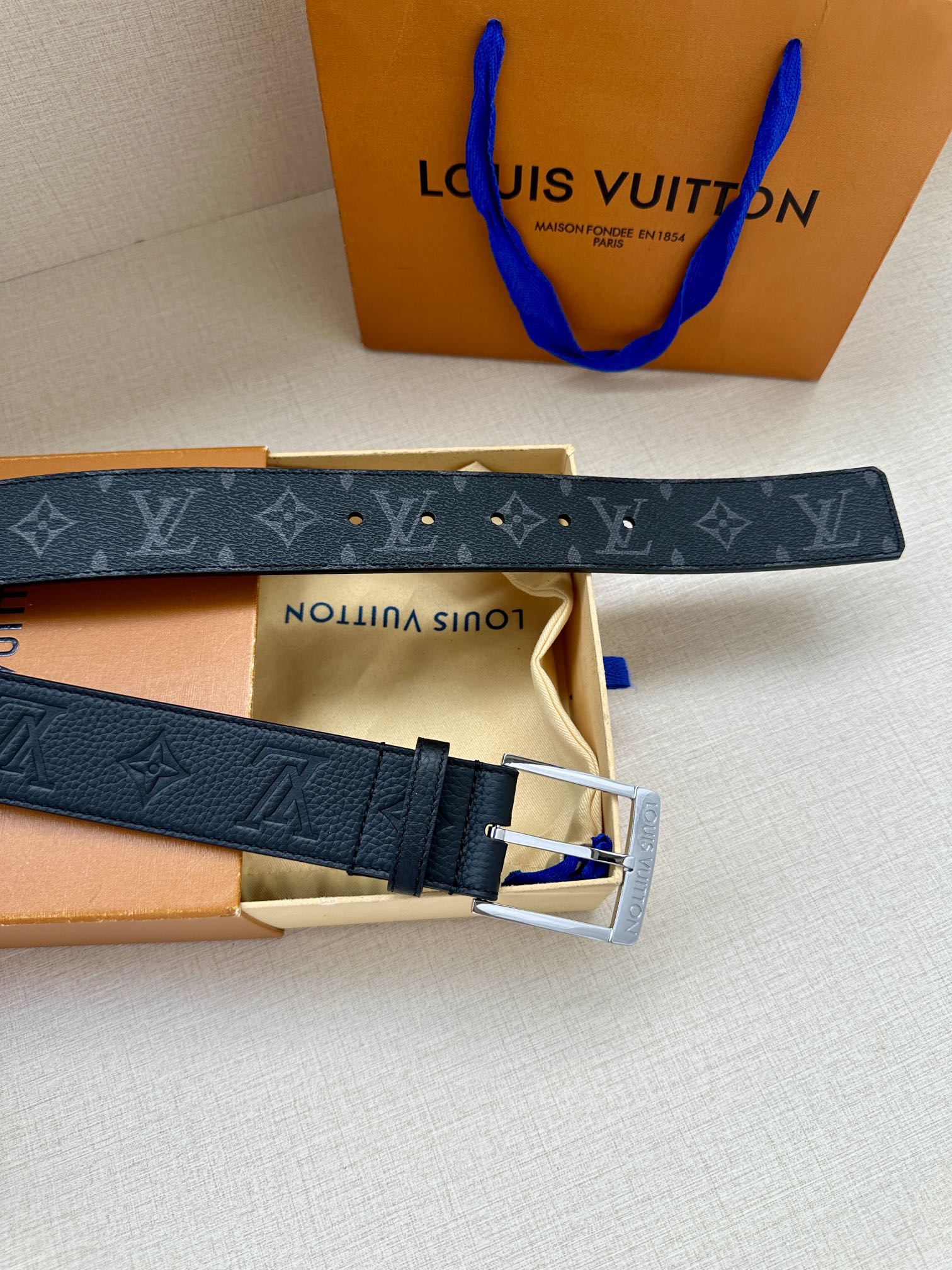Louis Vuitton Male Pin Buckle Belt Canvas S-m-l