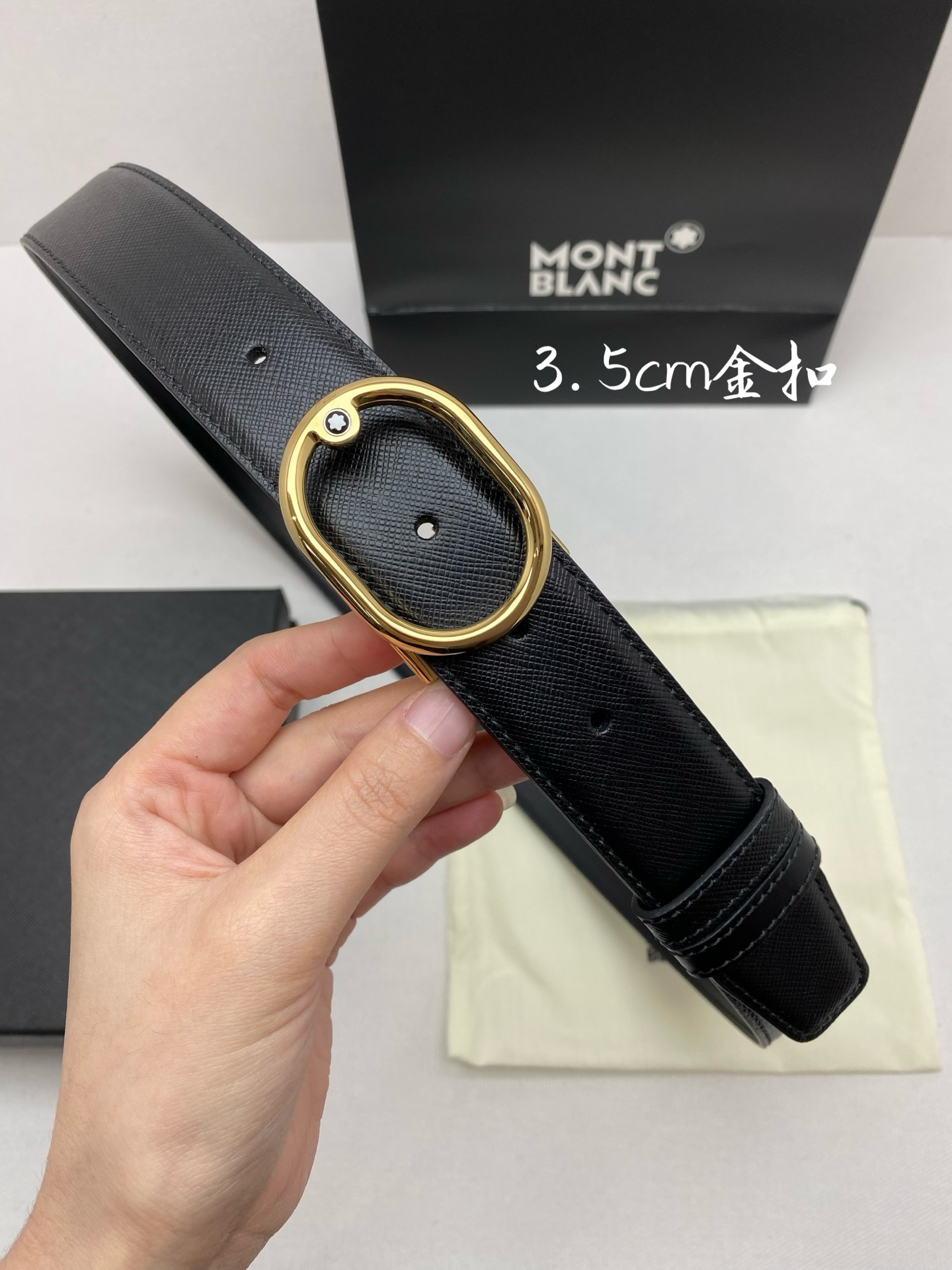 Montblanc Leather Belt Top Grain Leather M-l