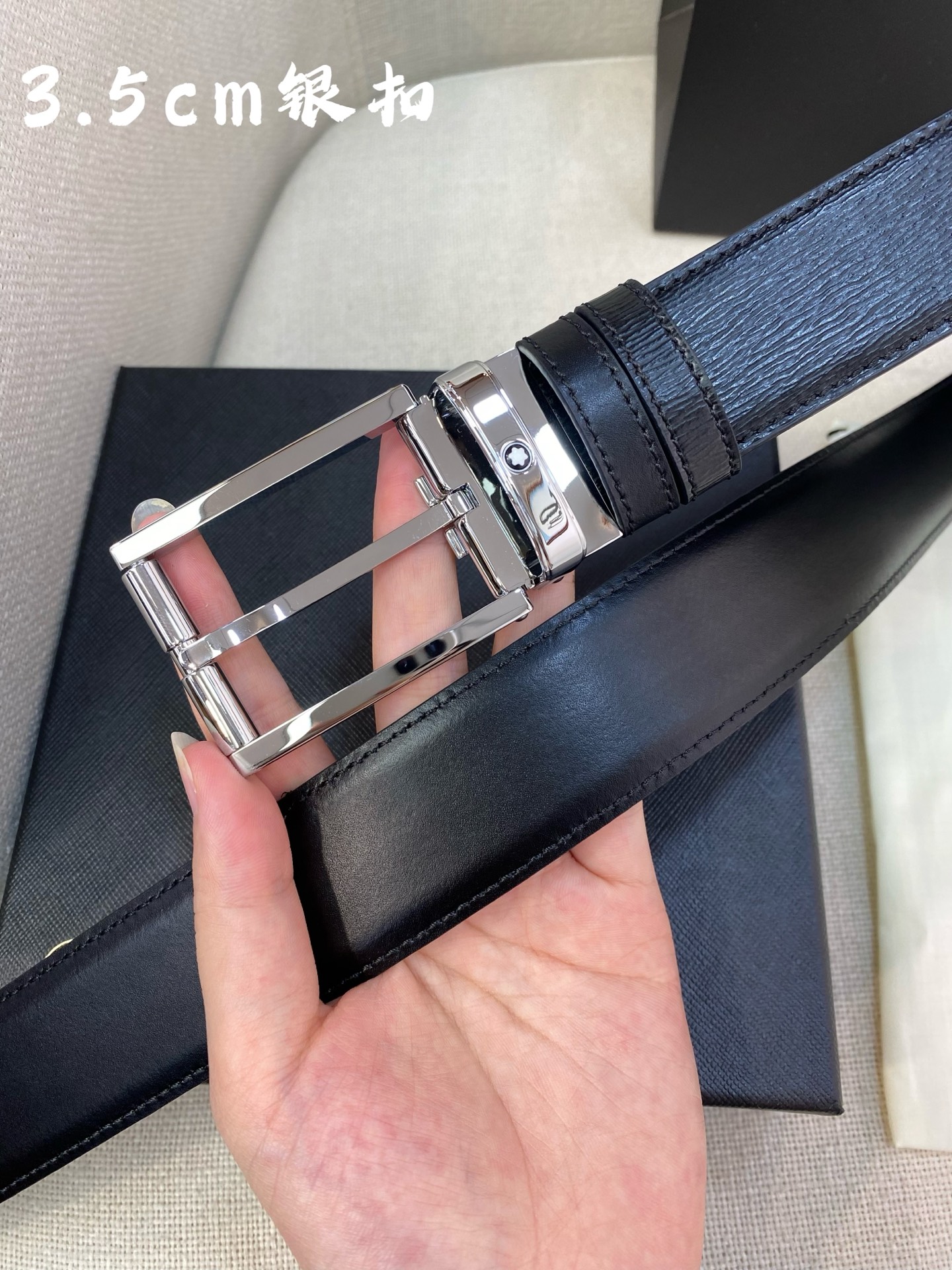 Montblanc Leather Belt Top Grain Leather M-l