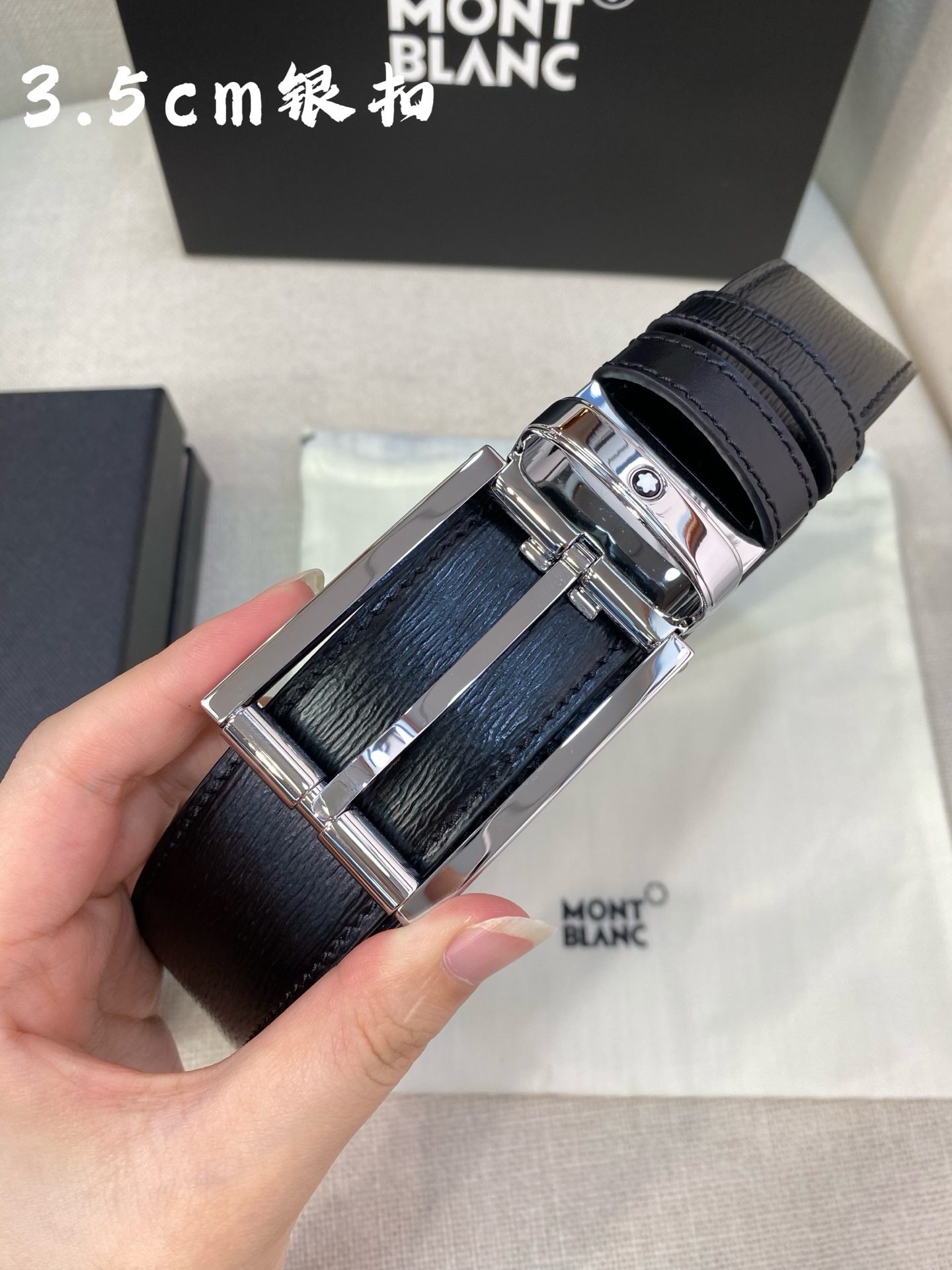 Montblanc Leather Belt Top Grain Leather M-l