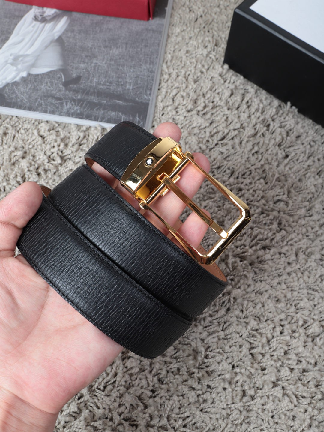 Montblanc Male Basic Belt Cow Leather M-l