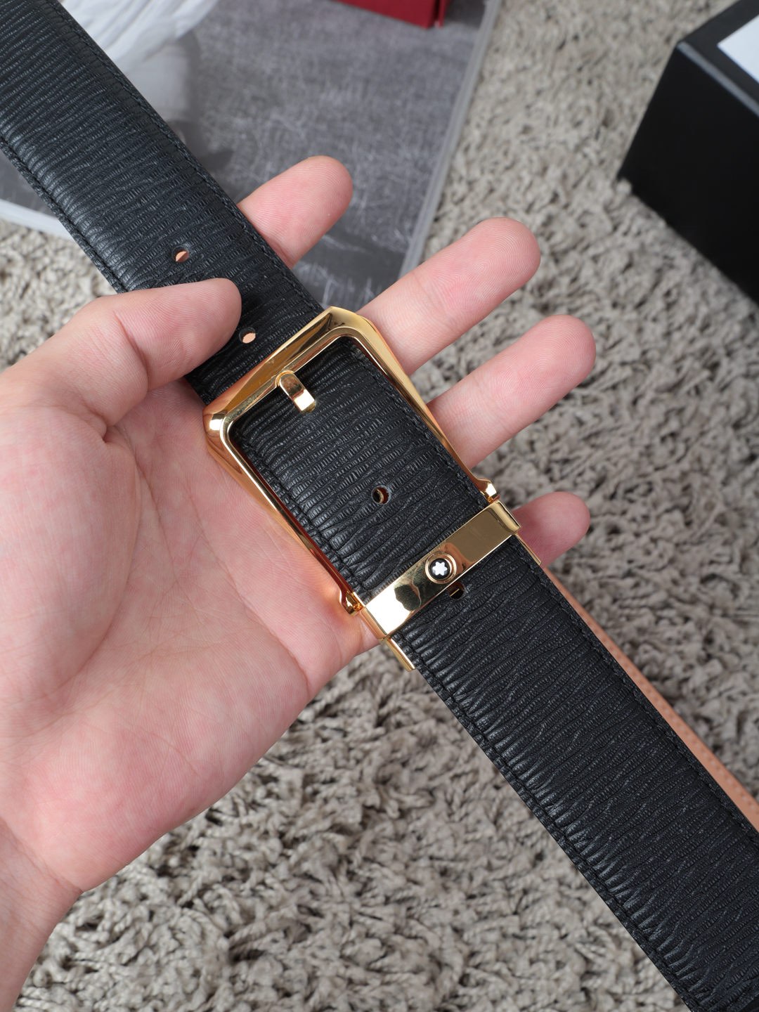 Montblanc Male Basic Belt Cow Leather M-l