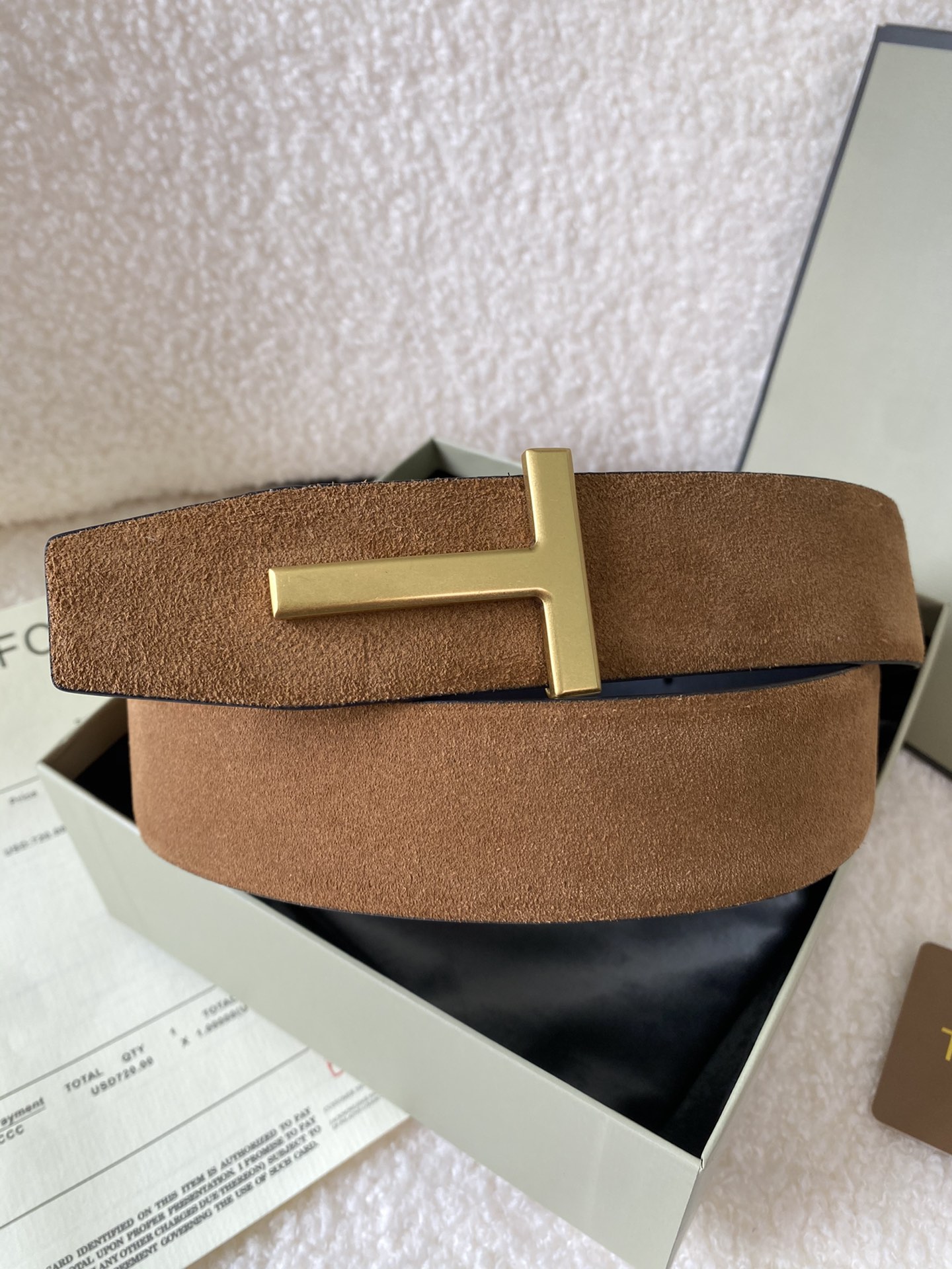 Tom Ford Male Basic Belt Cow Leather M