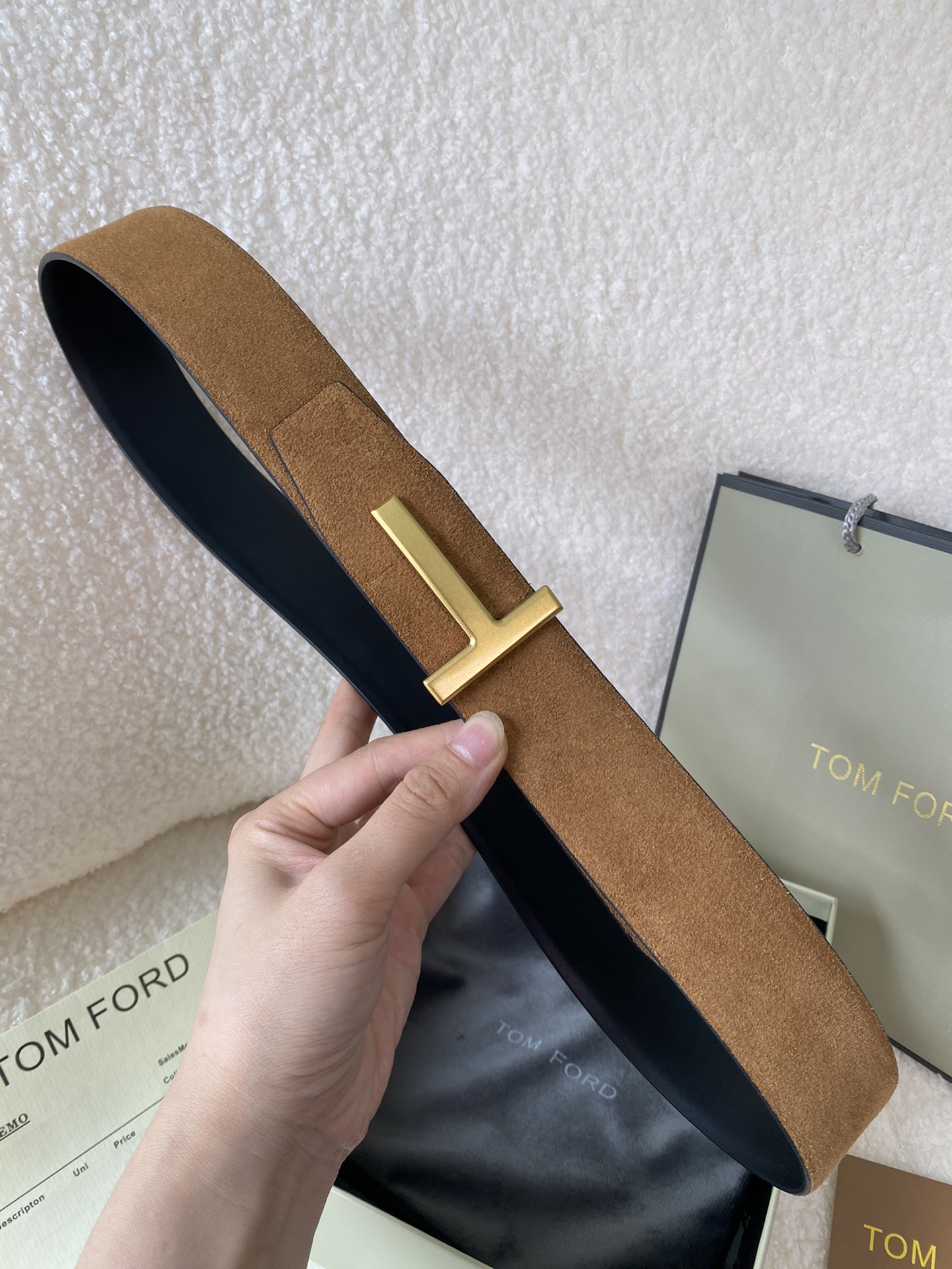 Tom Ford Male Basic Belt Cow Leather M