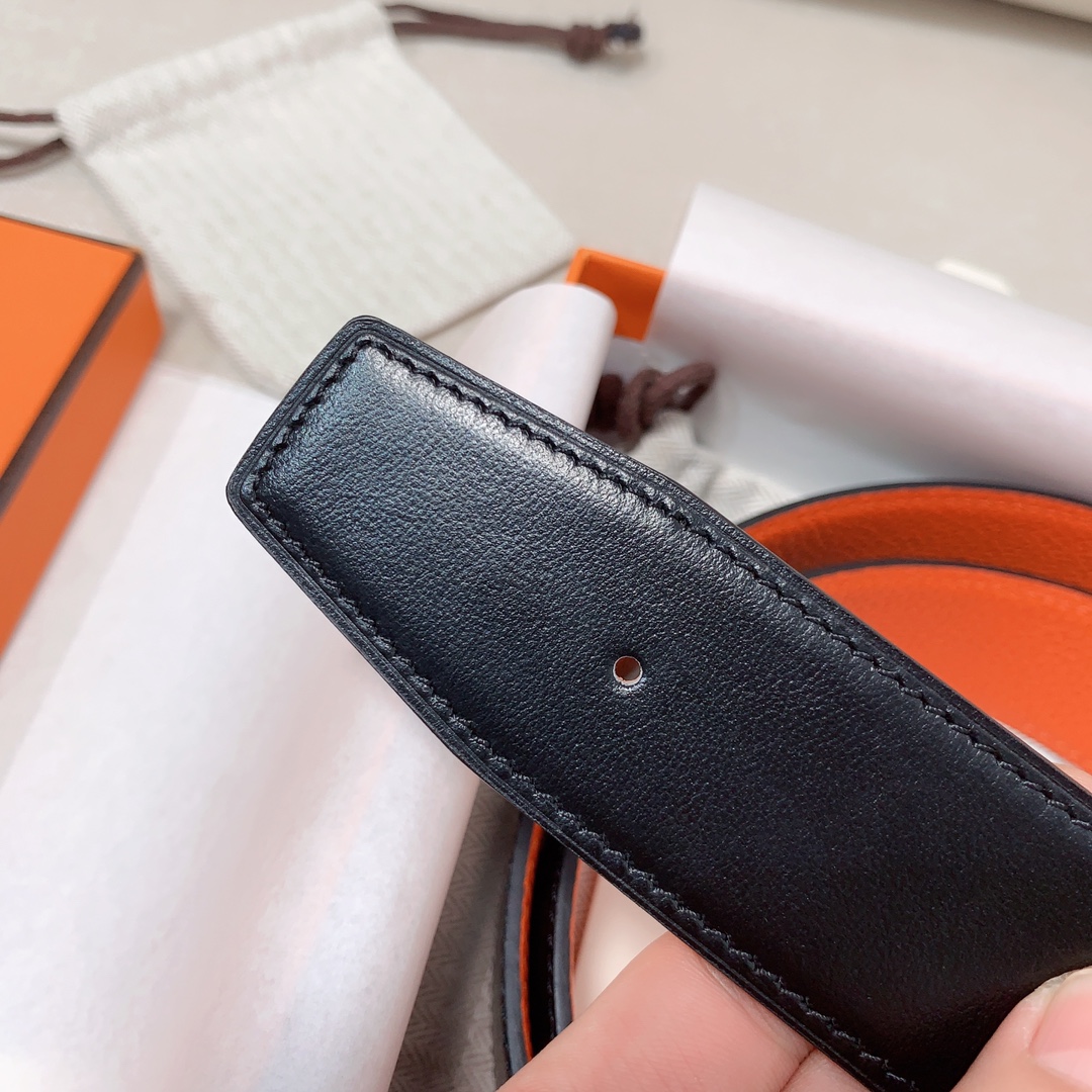 Hermès Male Leather Belt 38mm-s-m
