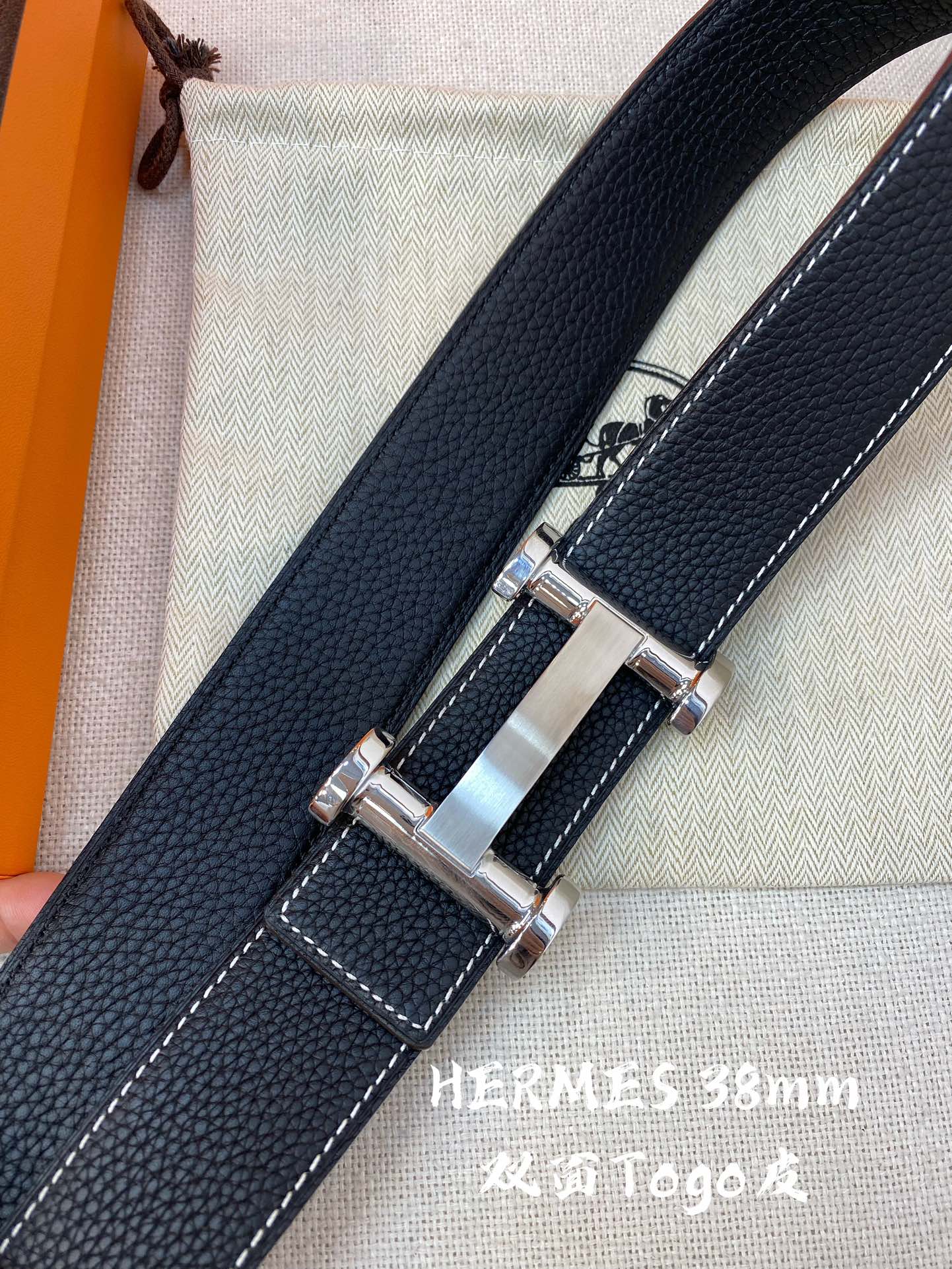 Hermès Male Leather Belt Cow Leather S-m