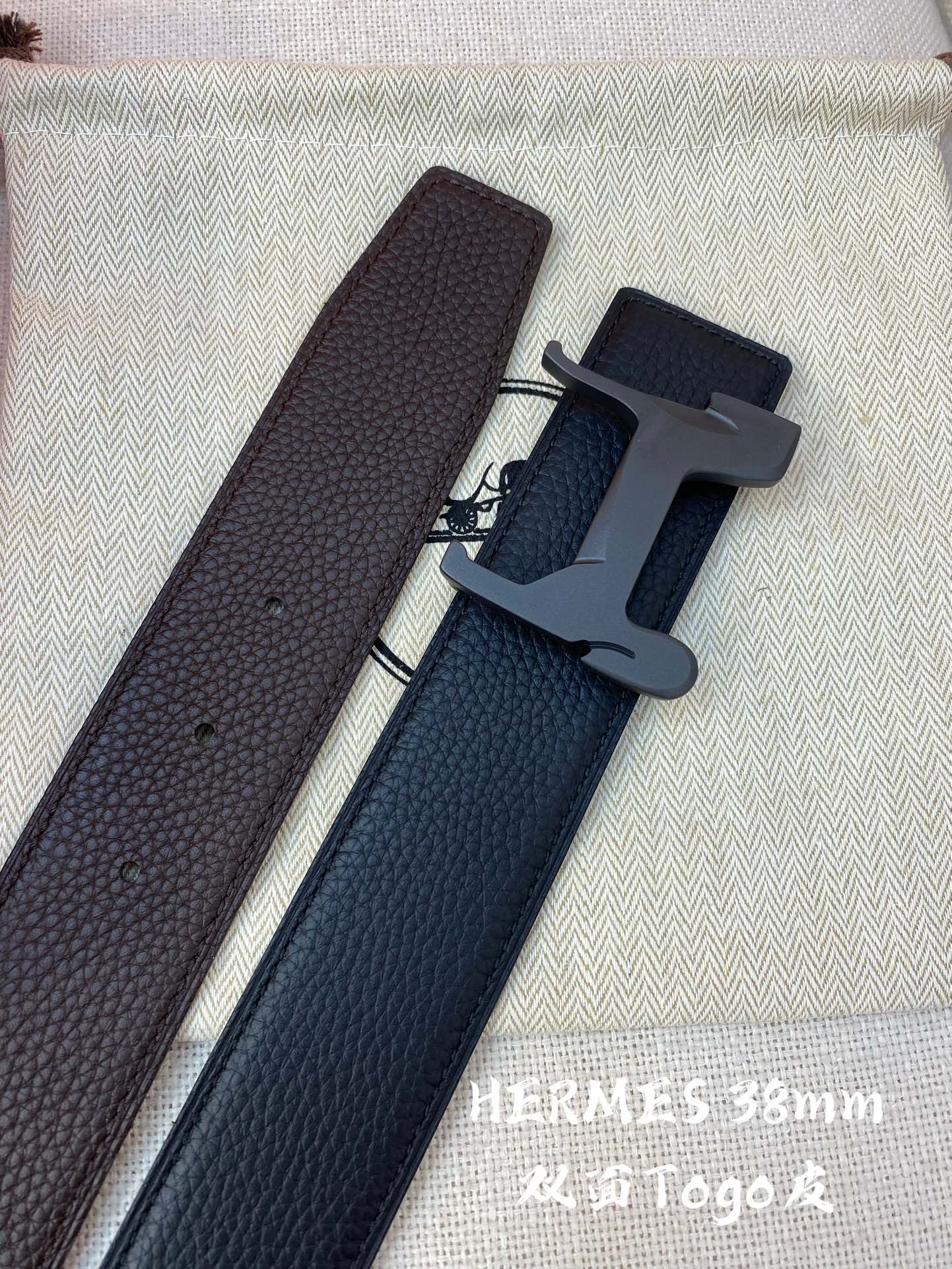 Hermès Male Leather Belt Cow Leather S-m