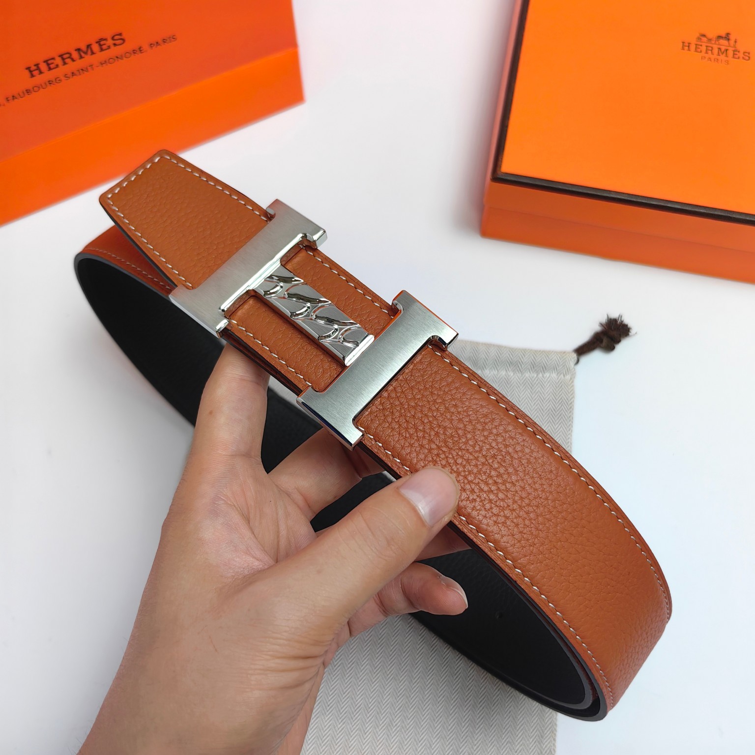 Hermès Male Basic Belt Cow Leather M