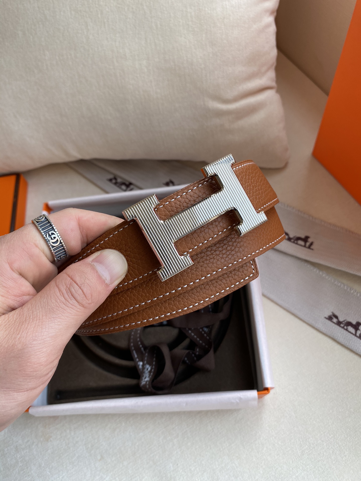 Hermès Male Basic Belt Cow Leather S-m