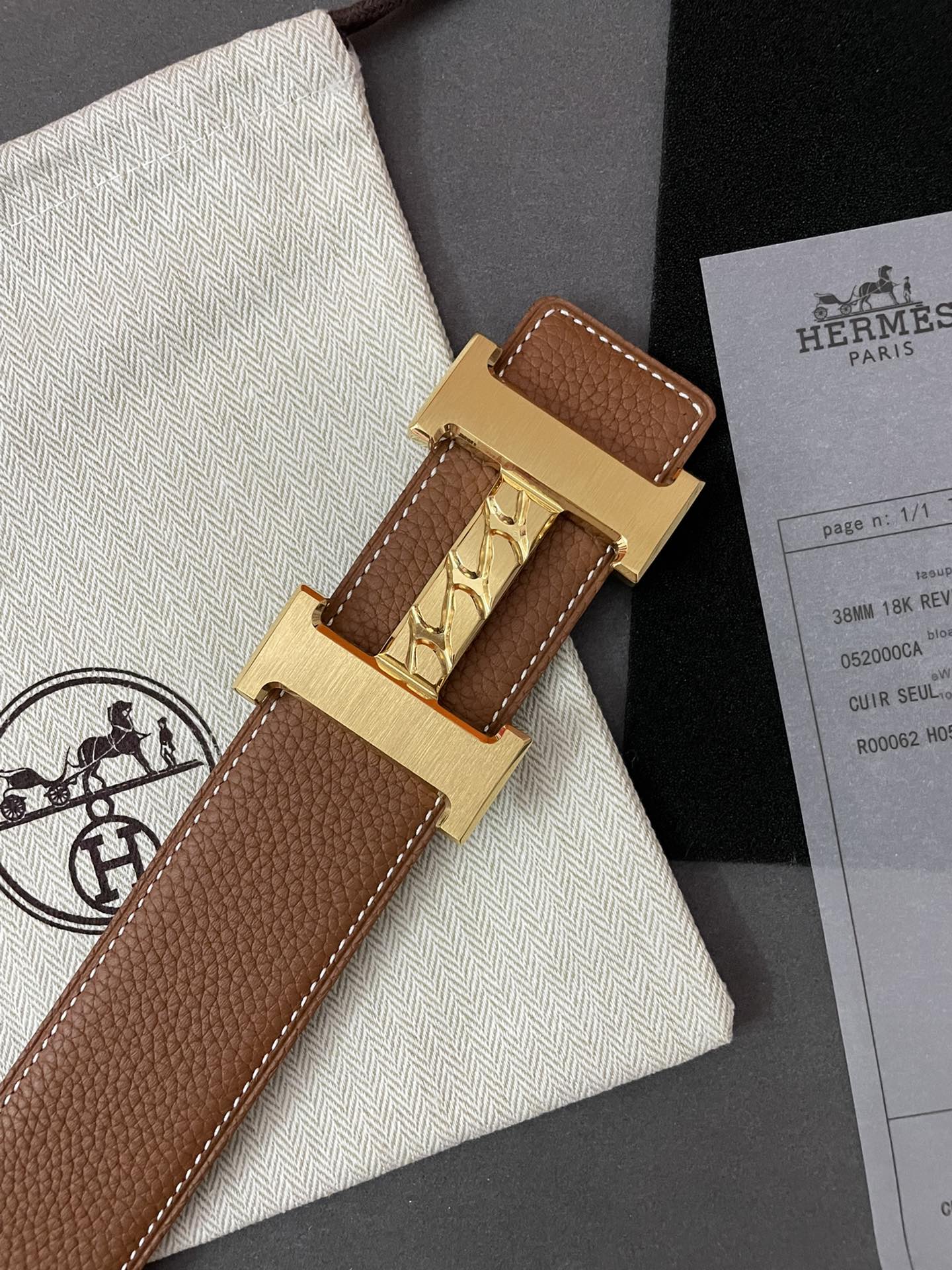 Hermès Male Basic Belt Cow Leather M