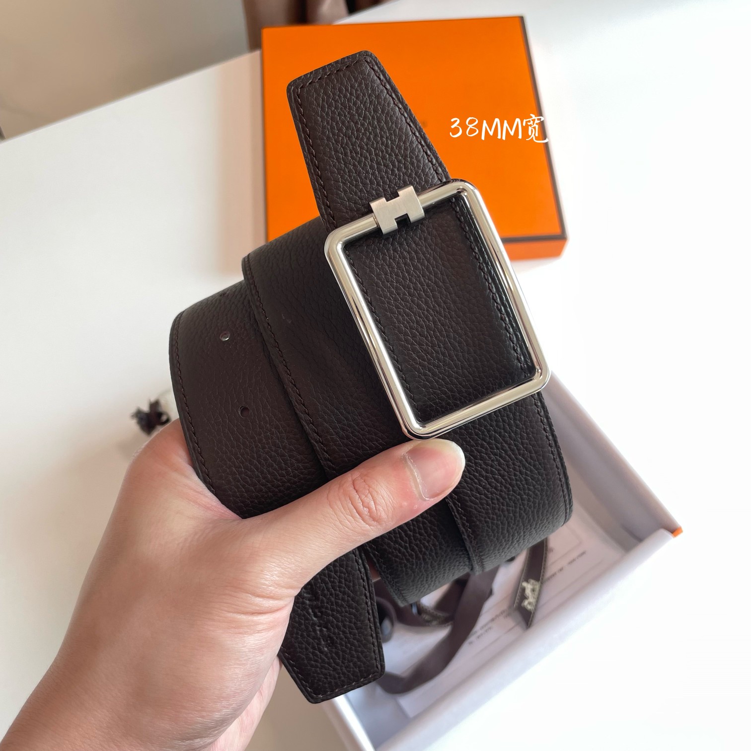 Hermès Male Basic Belt Cow Leather 38mm