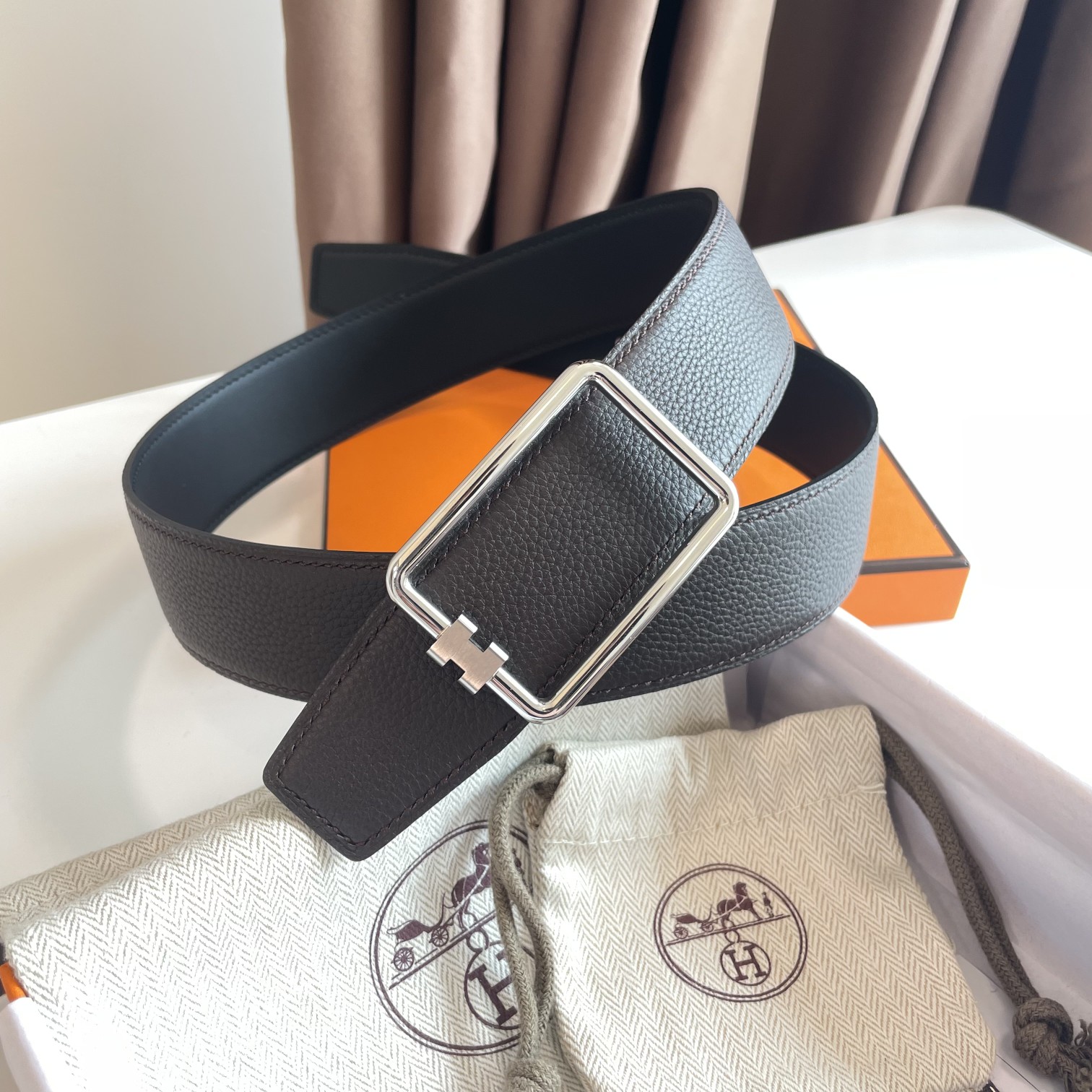 Hermès Male Basic Belt Cow Leather 38mm
