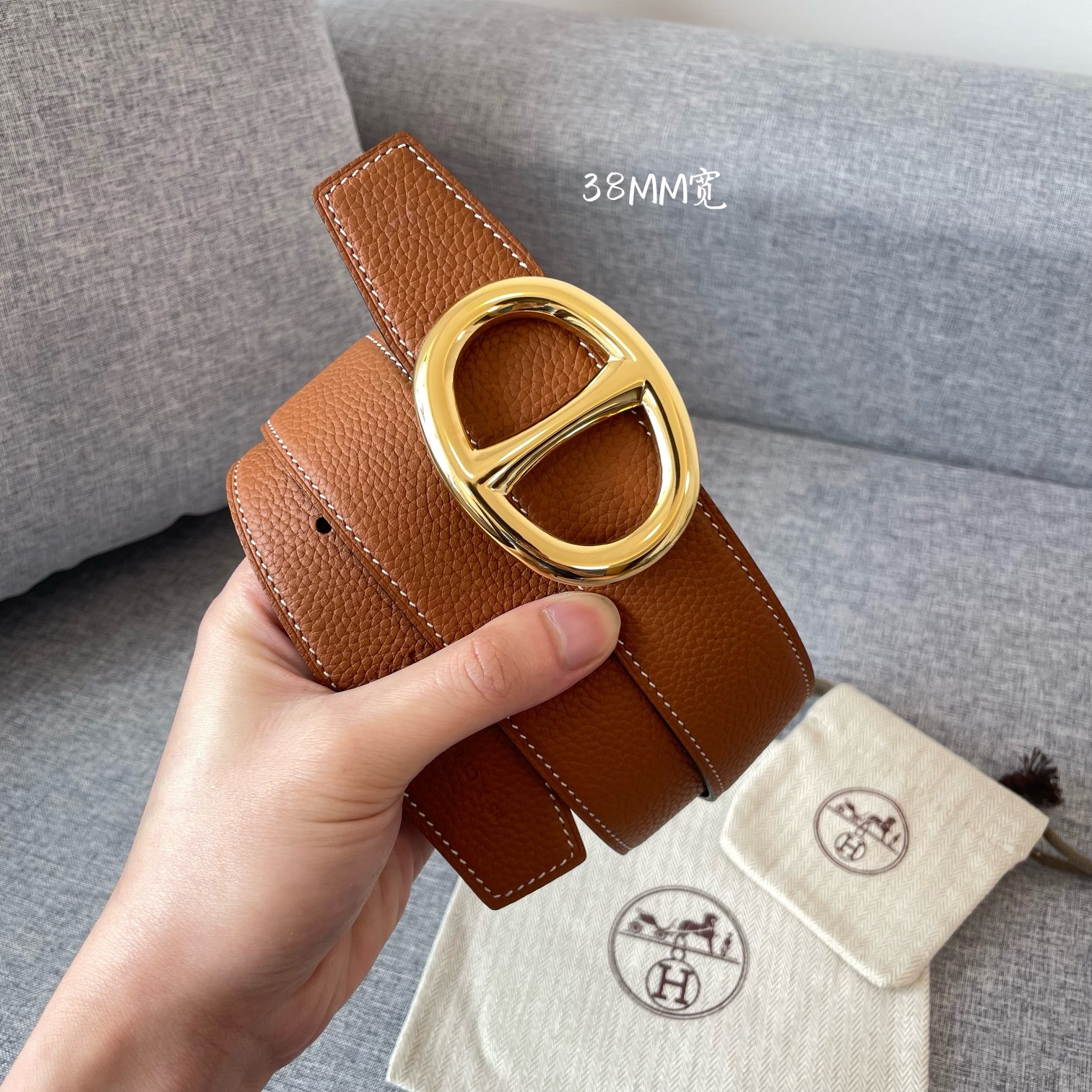 Hermès Male Basic Belt Cow Leather 38mm