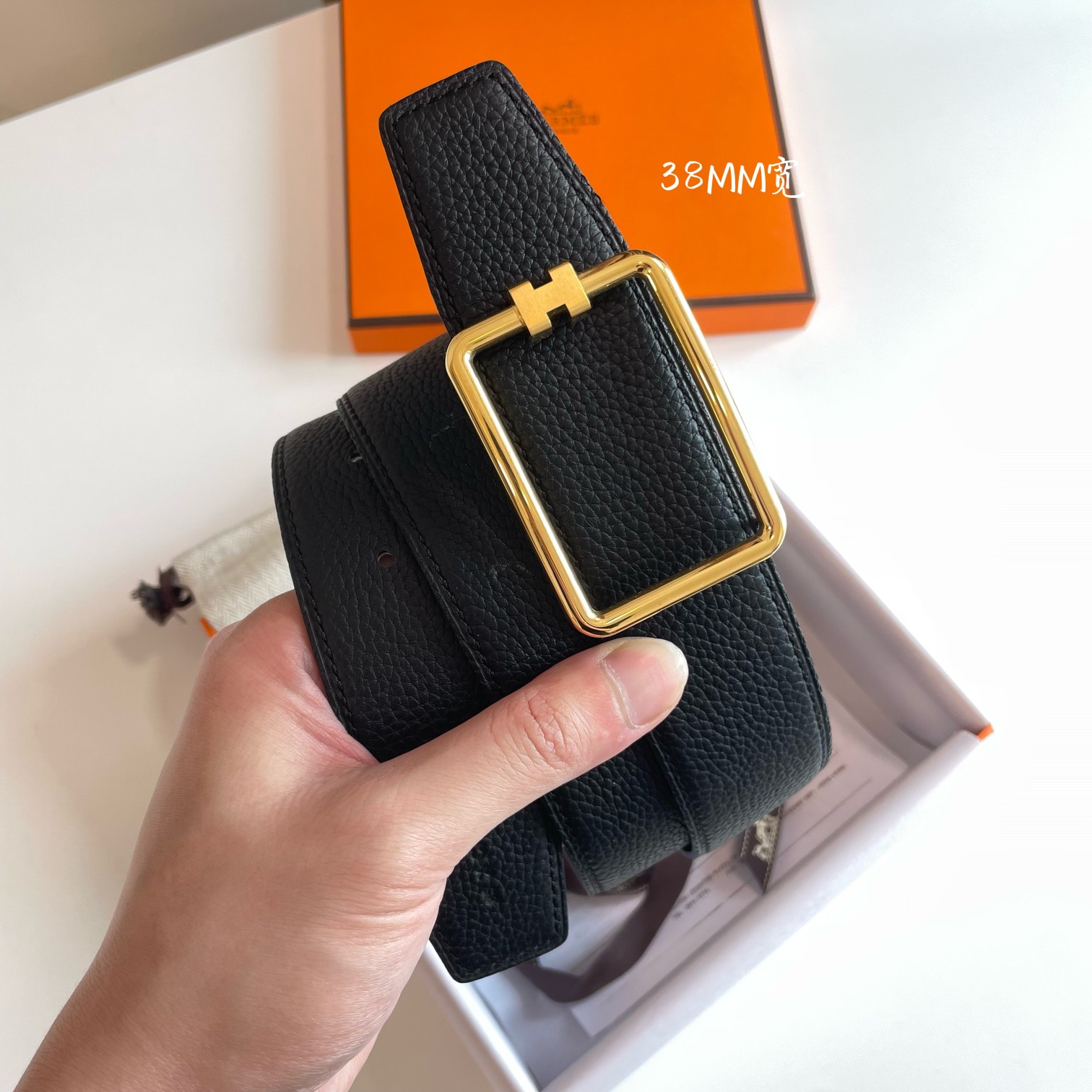 Hermès Male Basic Belt Cow Leather 38mm