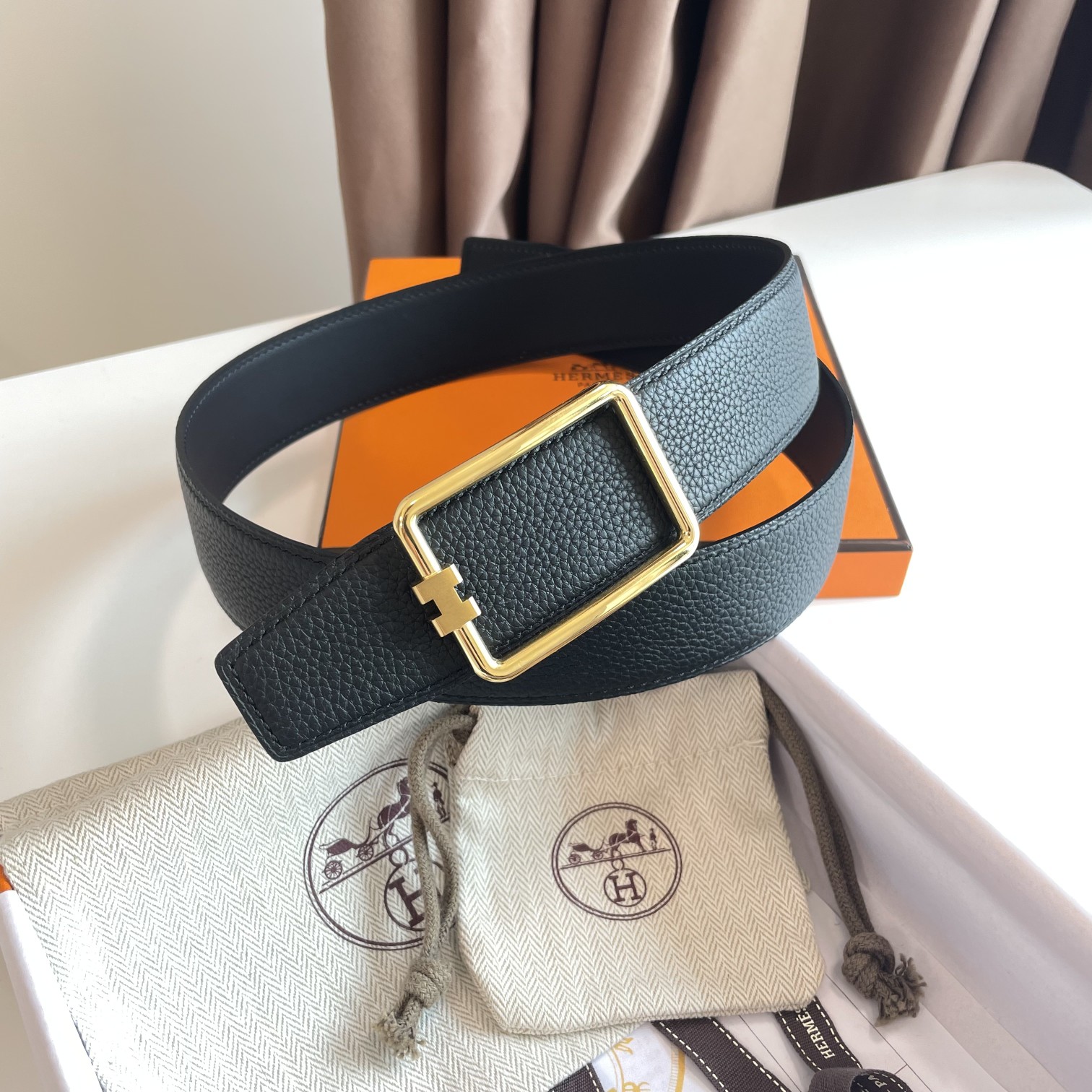 Hermès Male Basic Belt Cow Leather 38mm