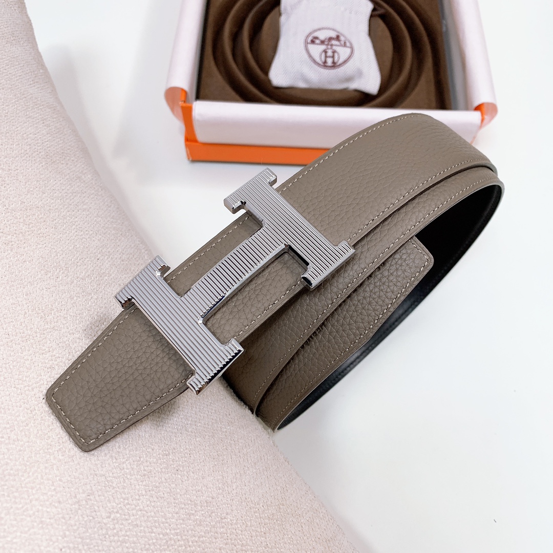 Hermès Male Leather Belt Wide Width