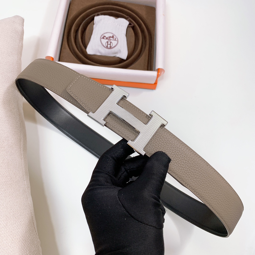 Hermès Male Leather Belt Wide Width