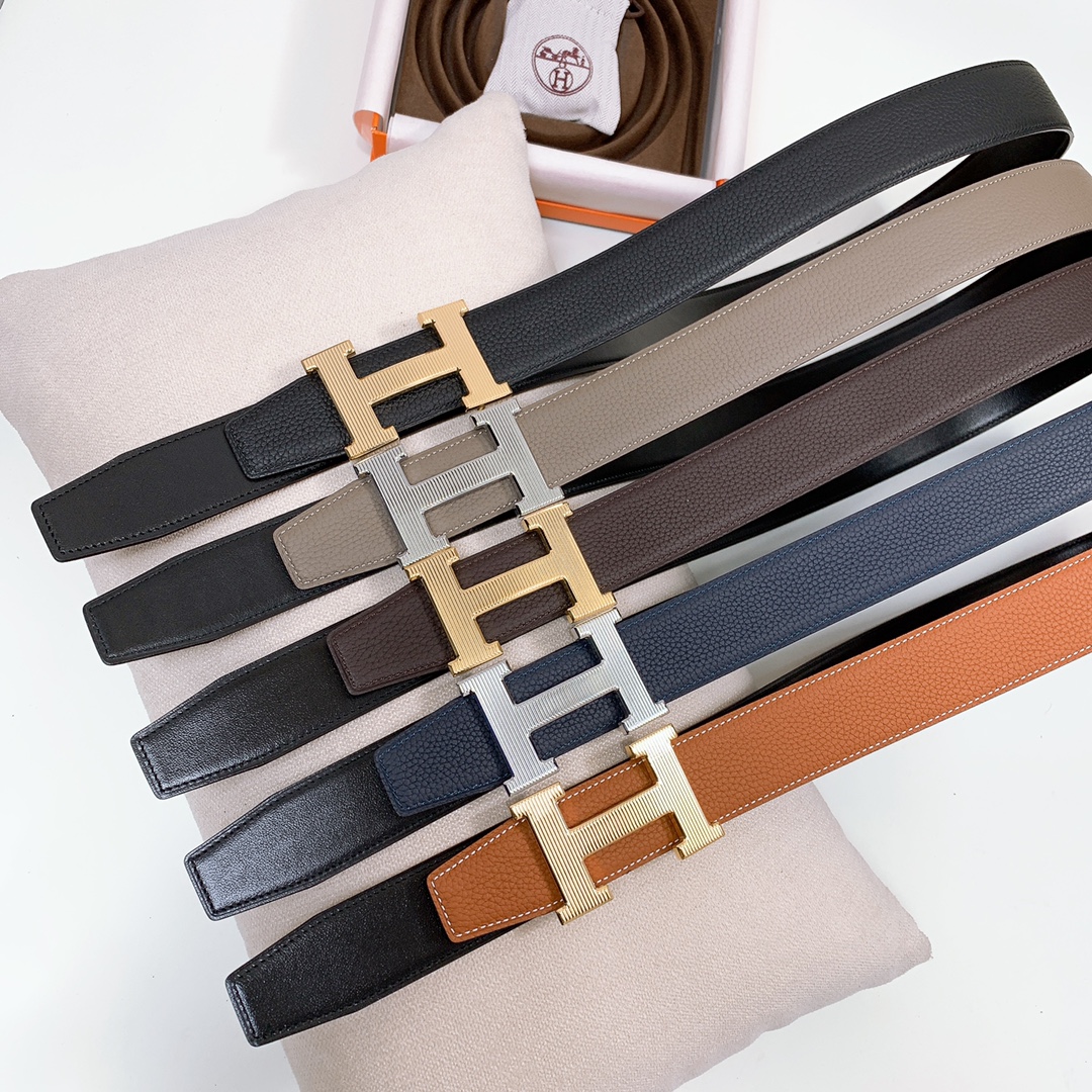 Hermès Male Leather Belt Wide Width