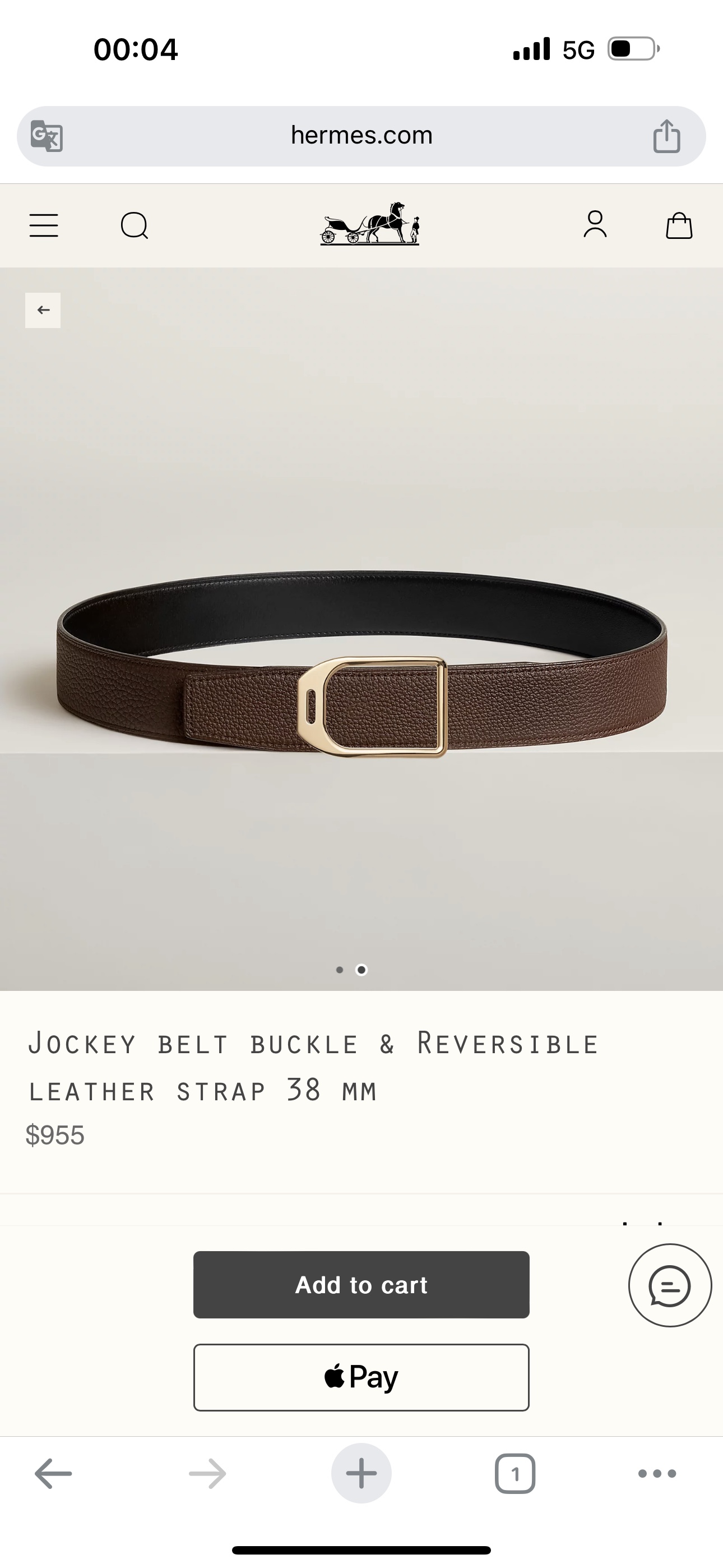 Hermès Male Basic Belt Cow Leather 38mm-s-l