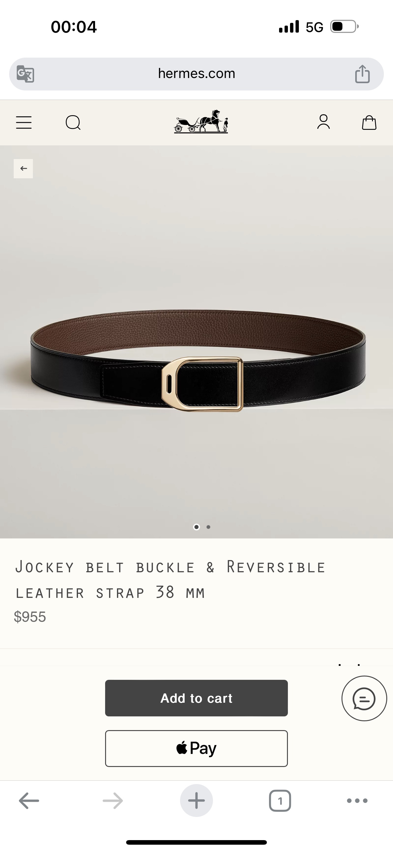 Hermès Male Basic Belt Cow Leather 38mm-s-l