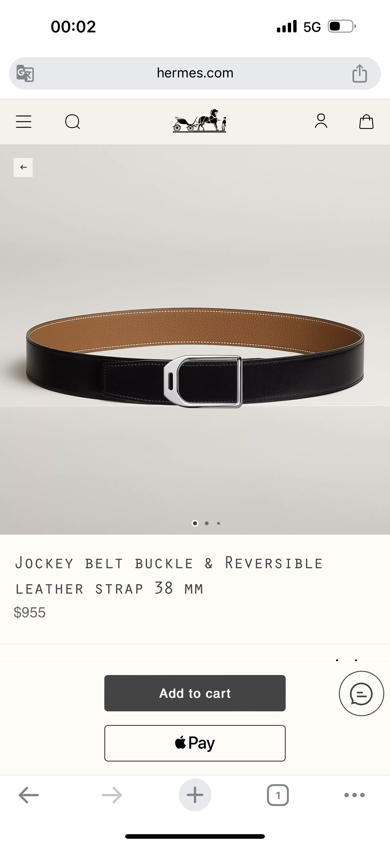 Hermès Male Basic Belt Cow Leather 38mm-s-l