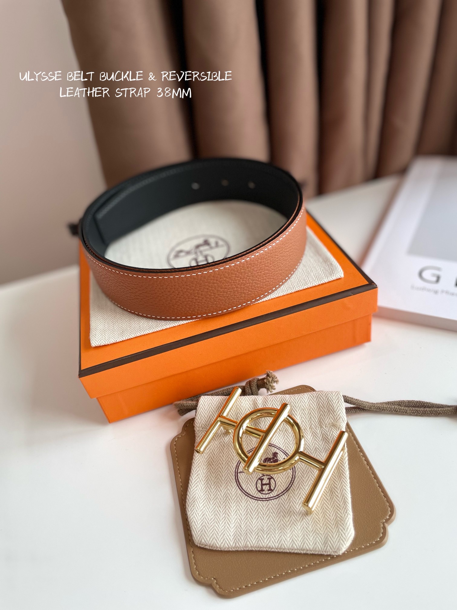 Hermès Male Leather Belt Cow Leather 38mm