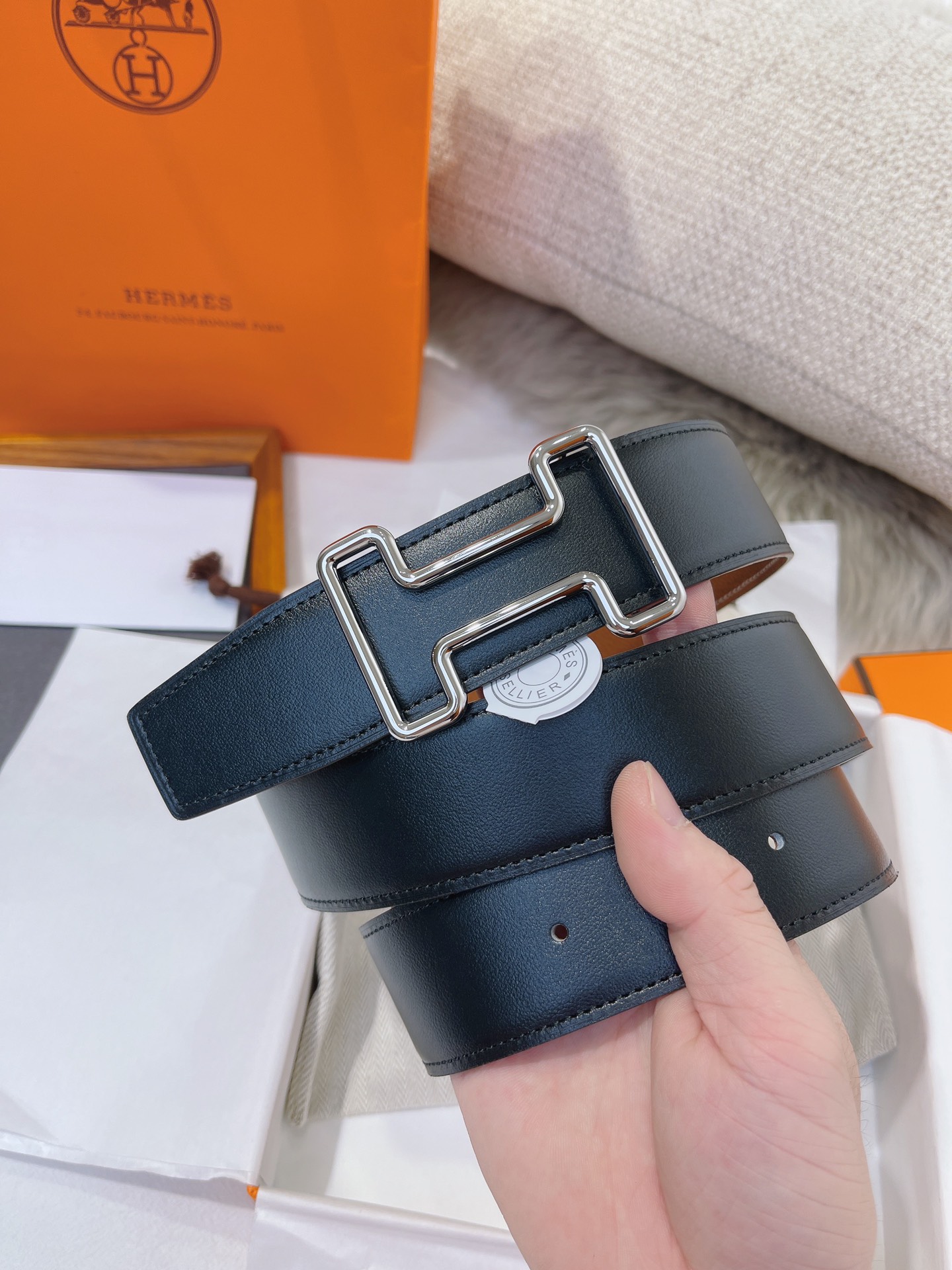Hermès Male Basic Belt 38mm