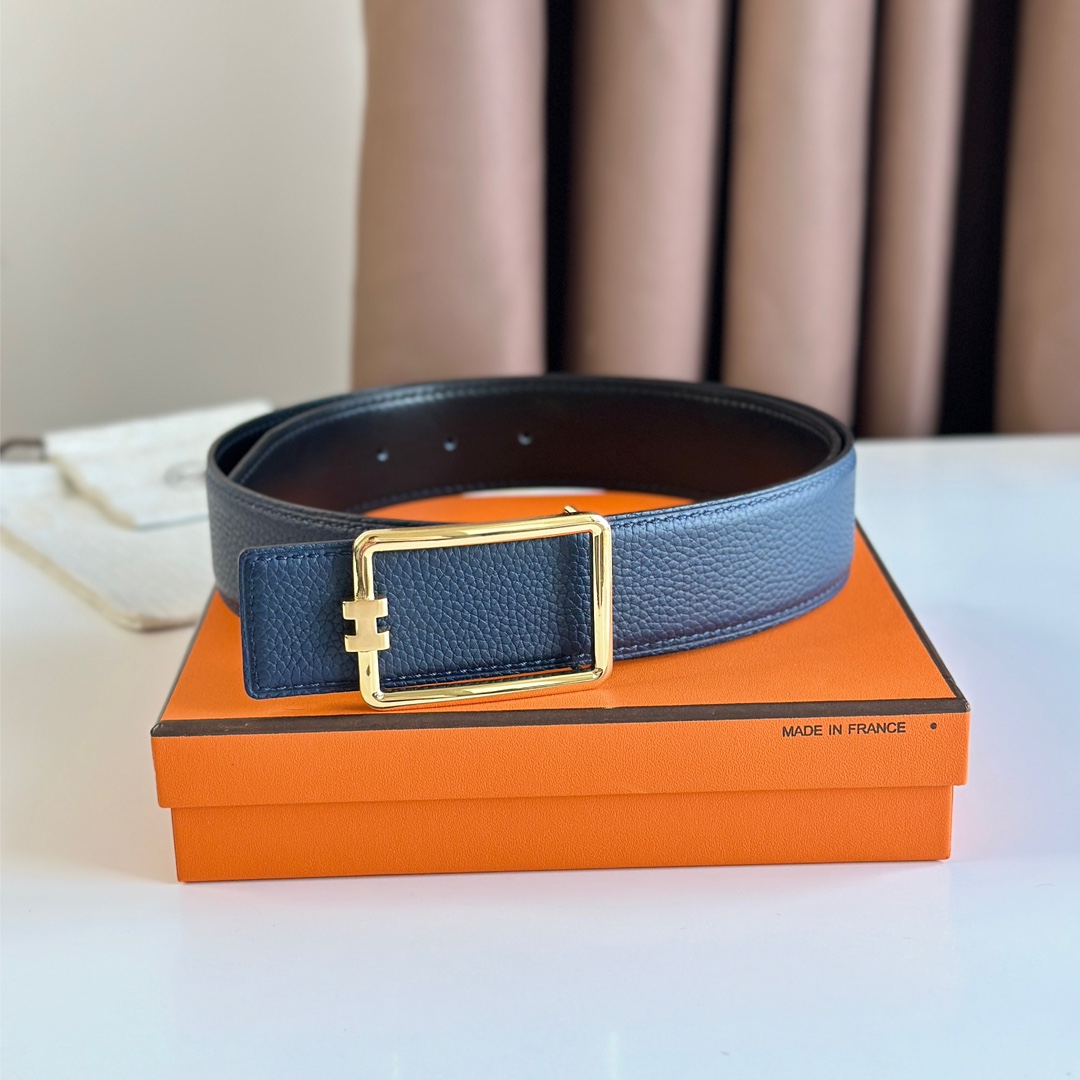 Hermès Male Leather Belt Top Grain Leather S-m