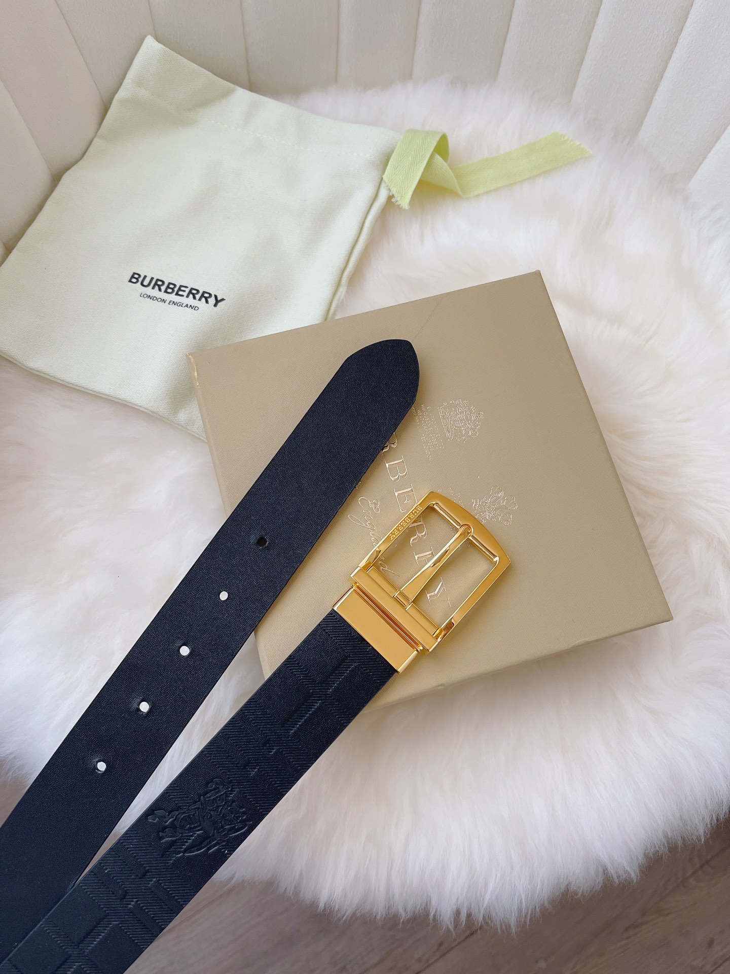 Burberry Male Leather Belt 35mm