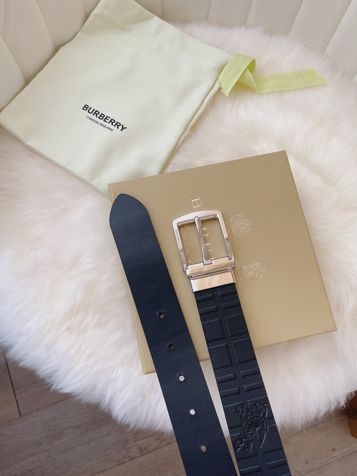 Burberry Male Leather Belt 35mm