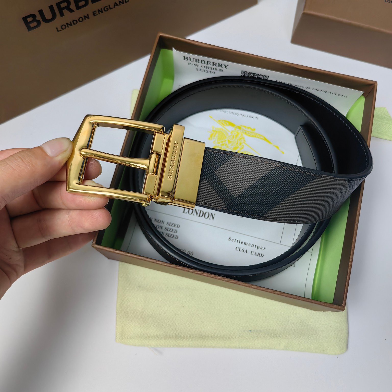 Burberry Male Basic Belt 35mm