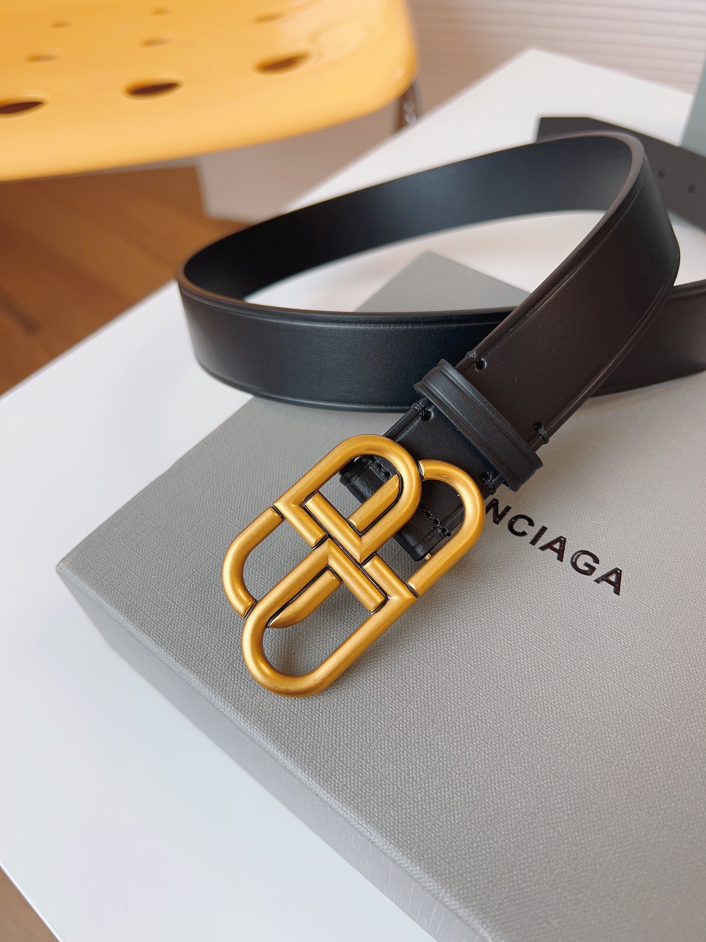 Balenciaga Leather Belt Cow Leather 30mm-l