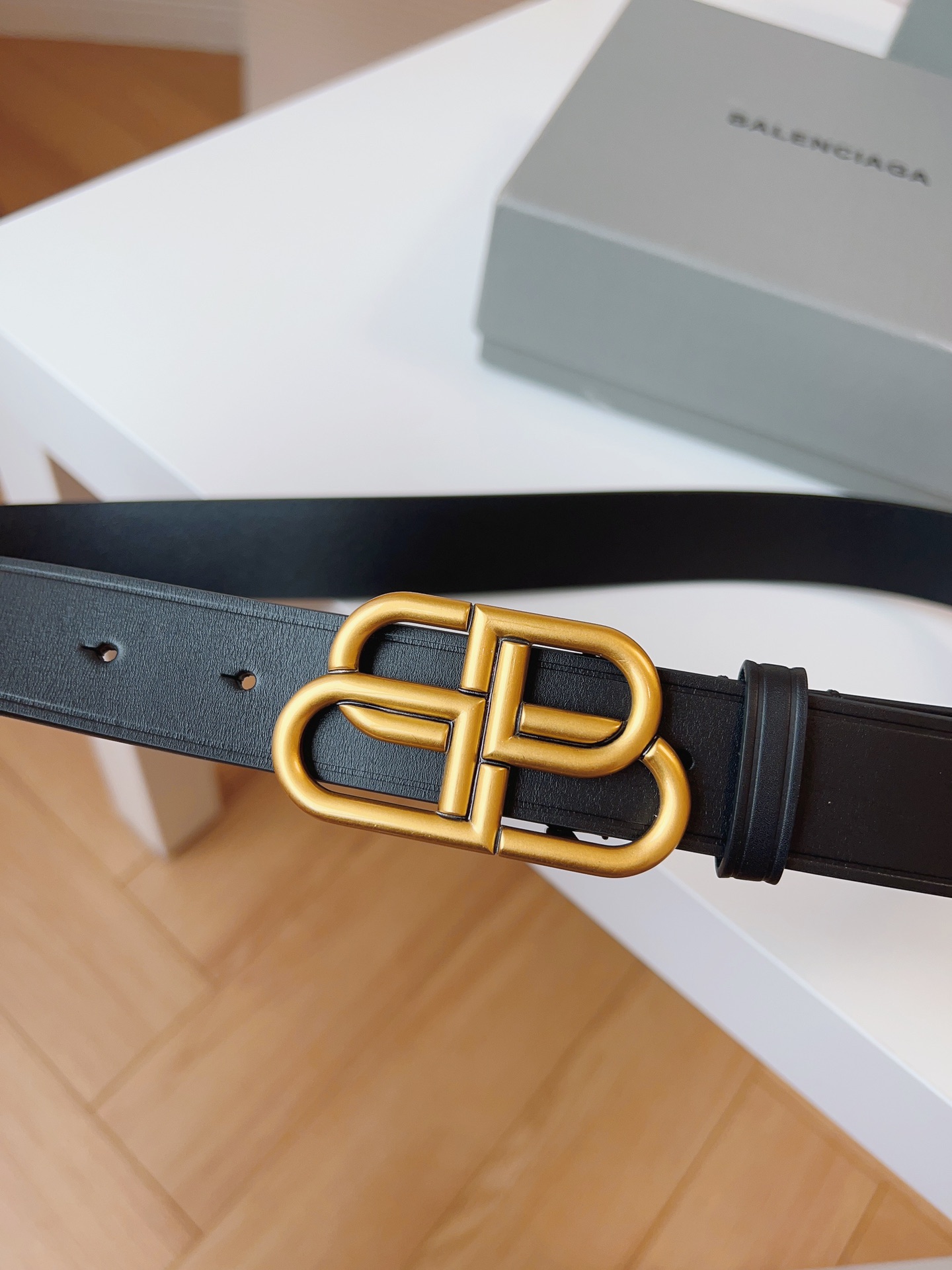 Balenciaga Leather Belt Cow Leather 30mm-l
