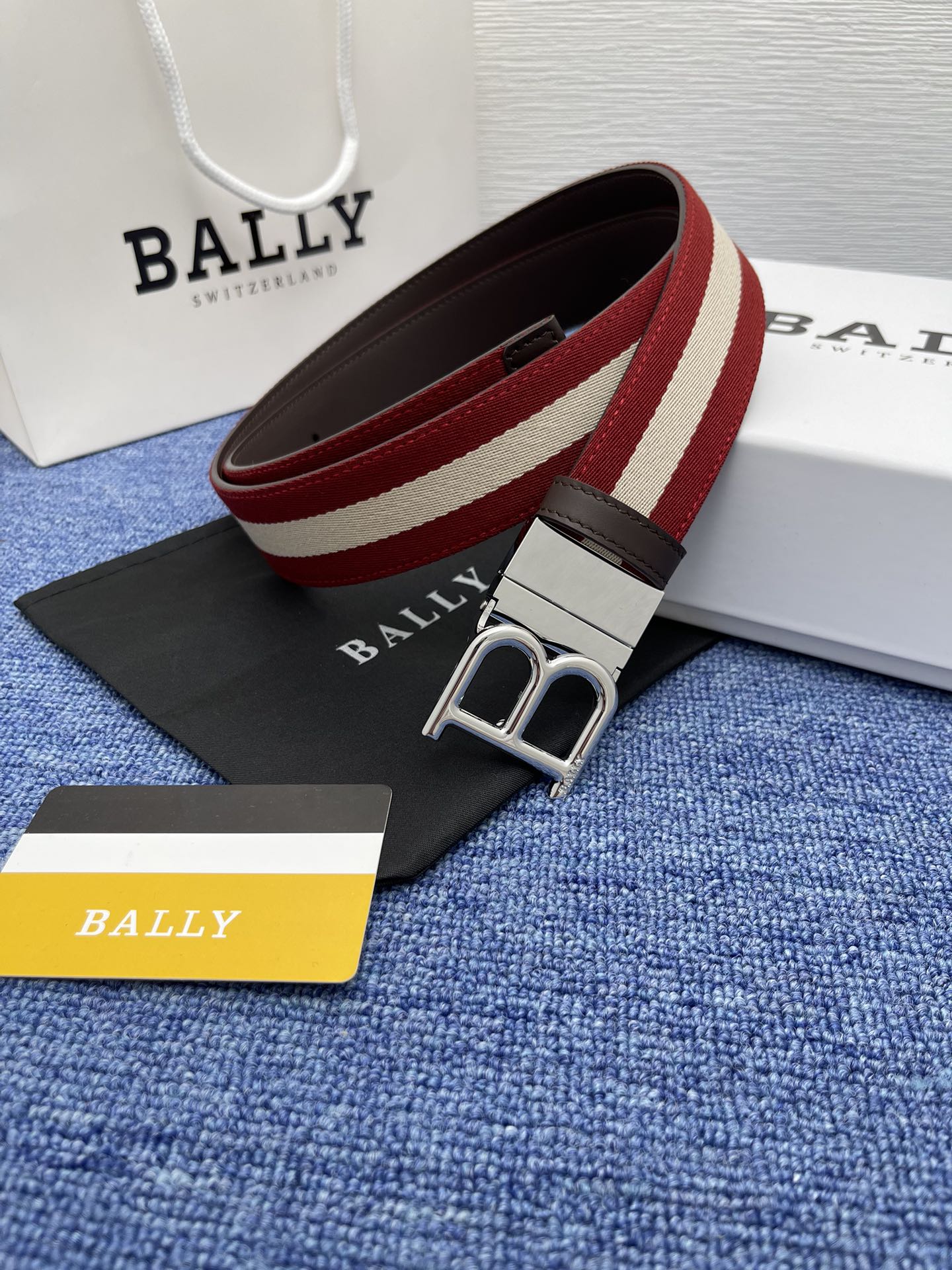 Bally Male Leather Belt Cow Leather
