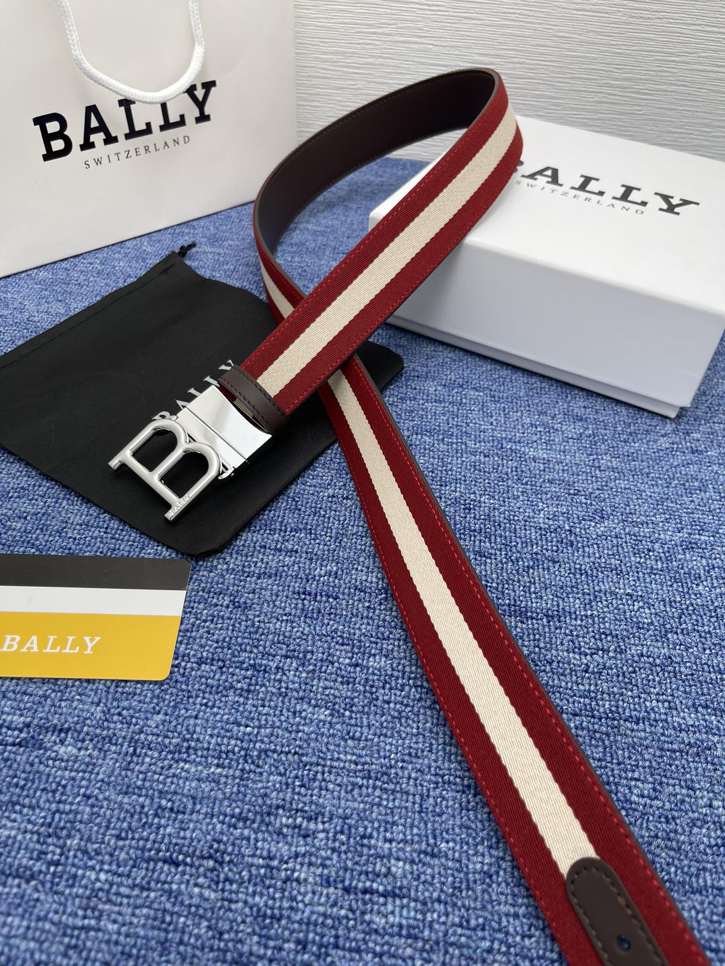 Bally Male Leather Belt Cow Leather